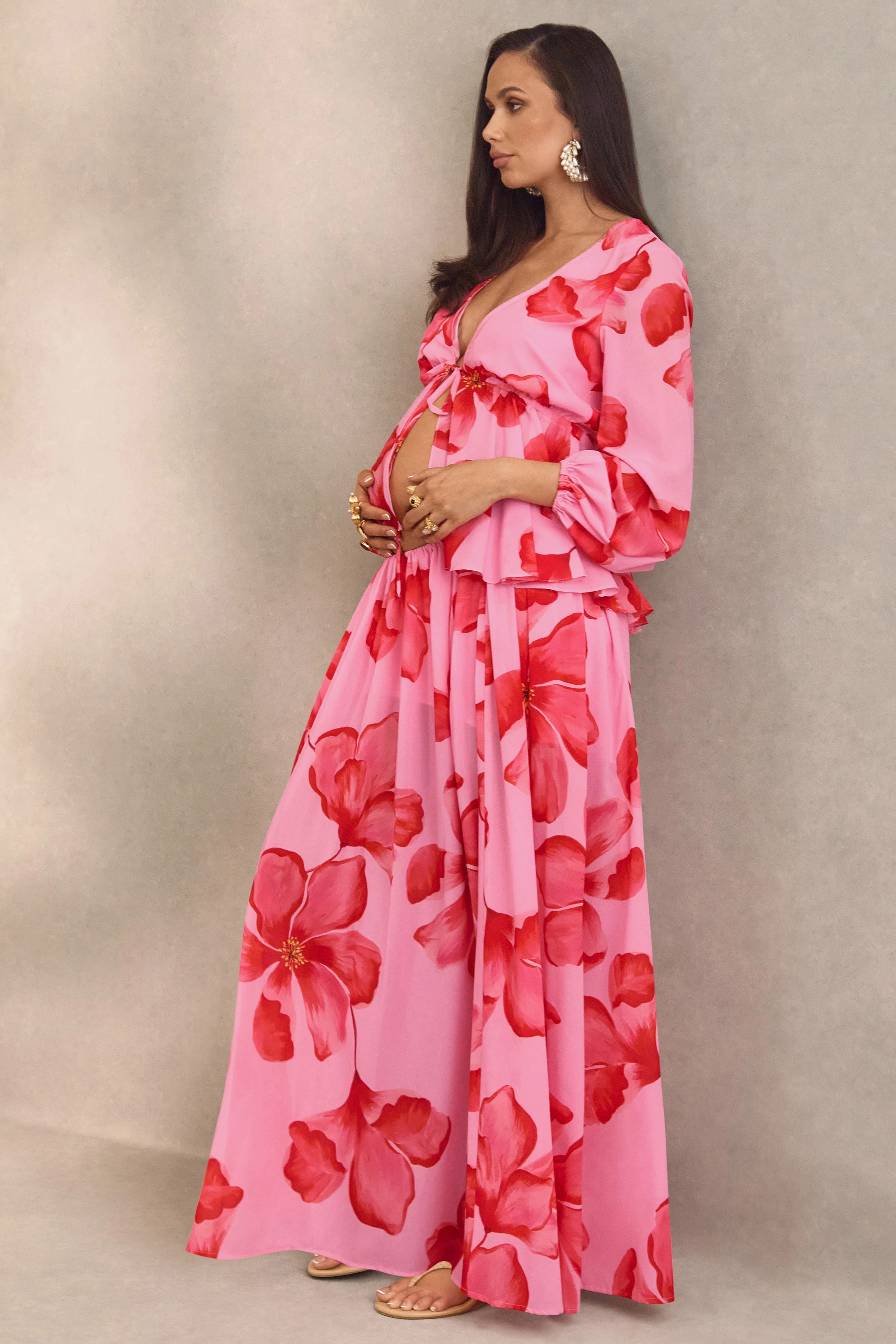 Asella | Roze Zwangerschaps Maxi Rok - Image 3