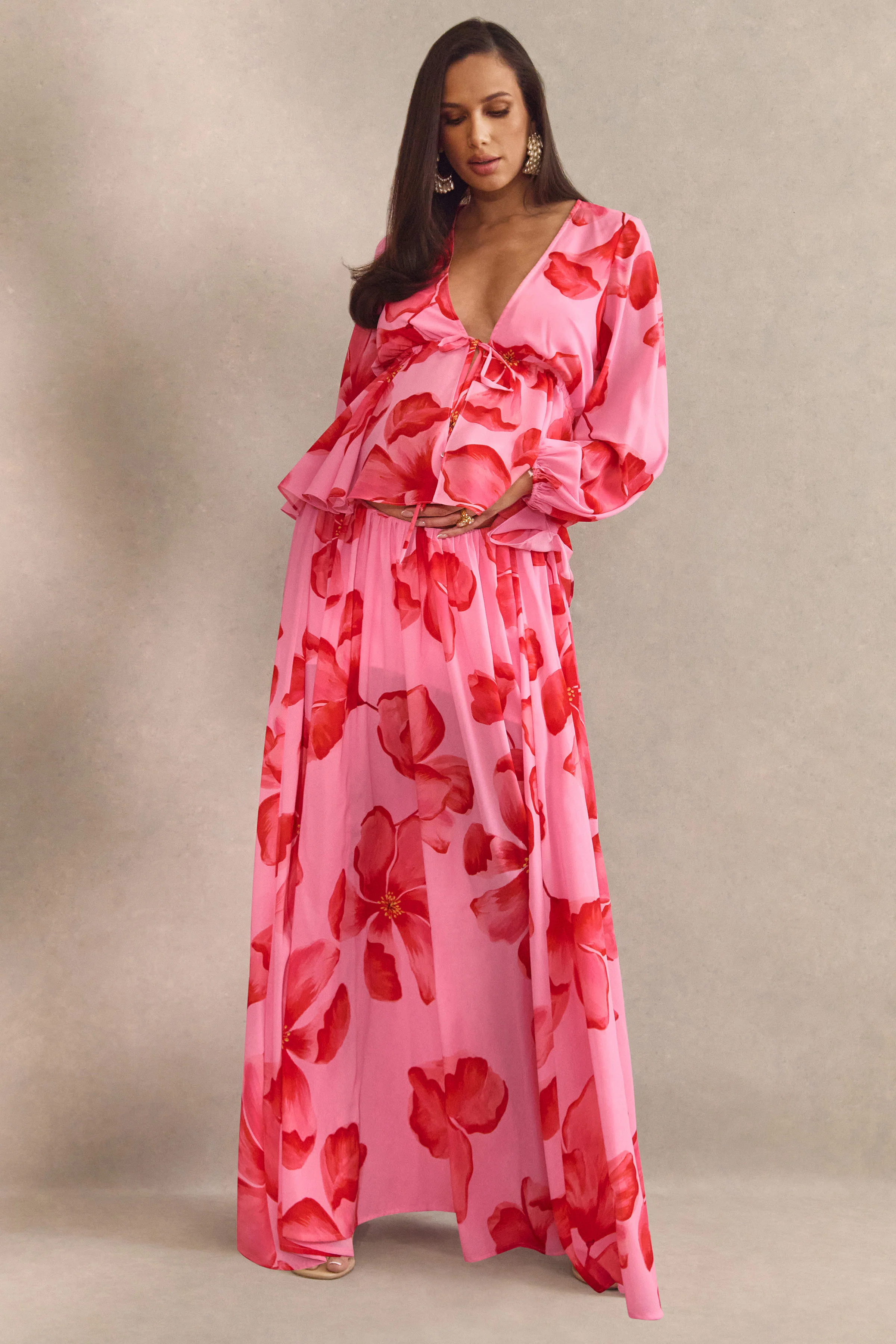 Asella | Roze Zwangerschaps Maxi Rok - Image 6