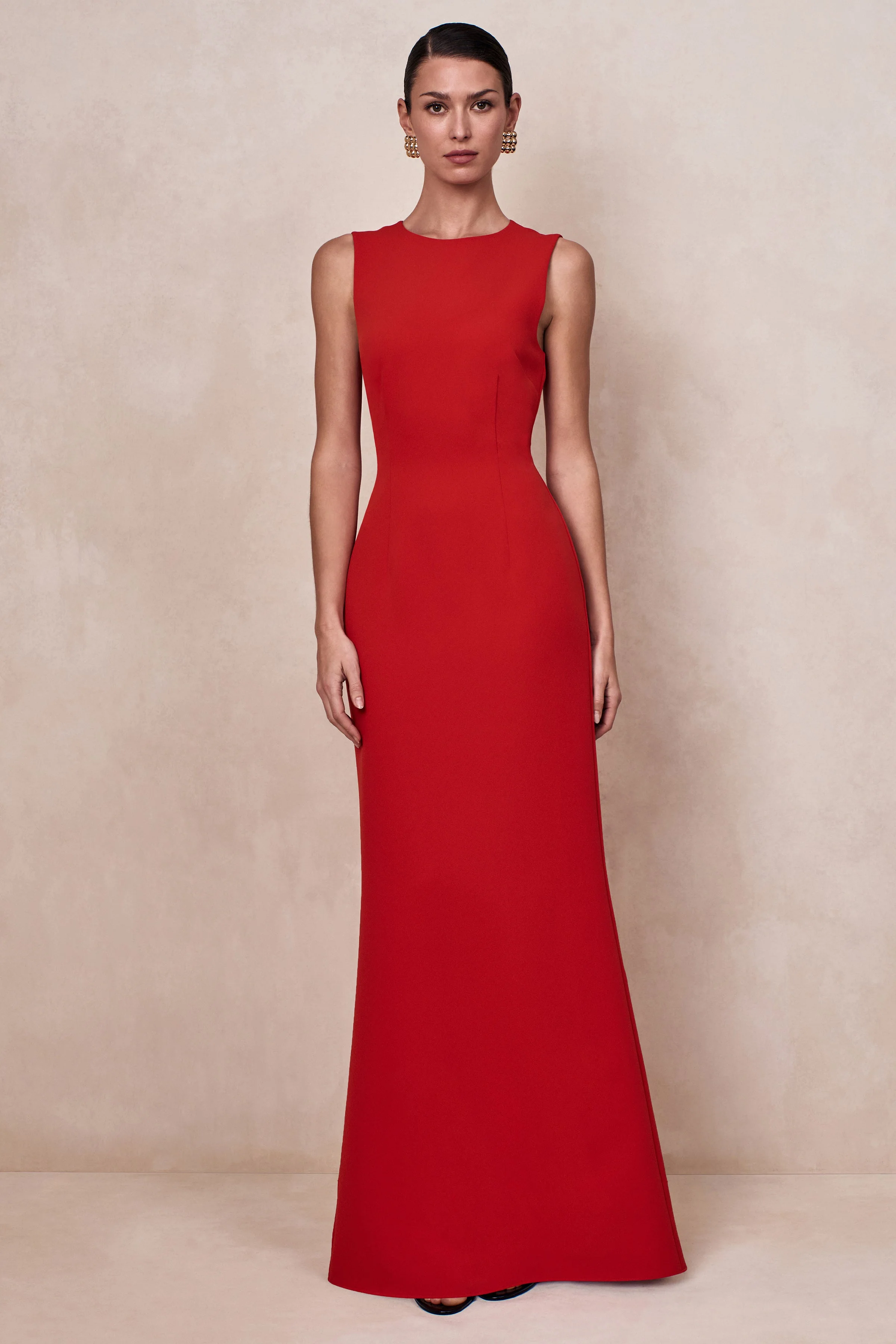 Astrelle | Rode Hoge Hals Maxi Jurk - Image 4