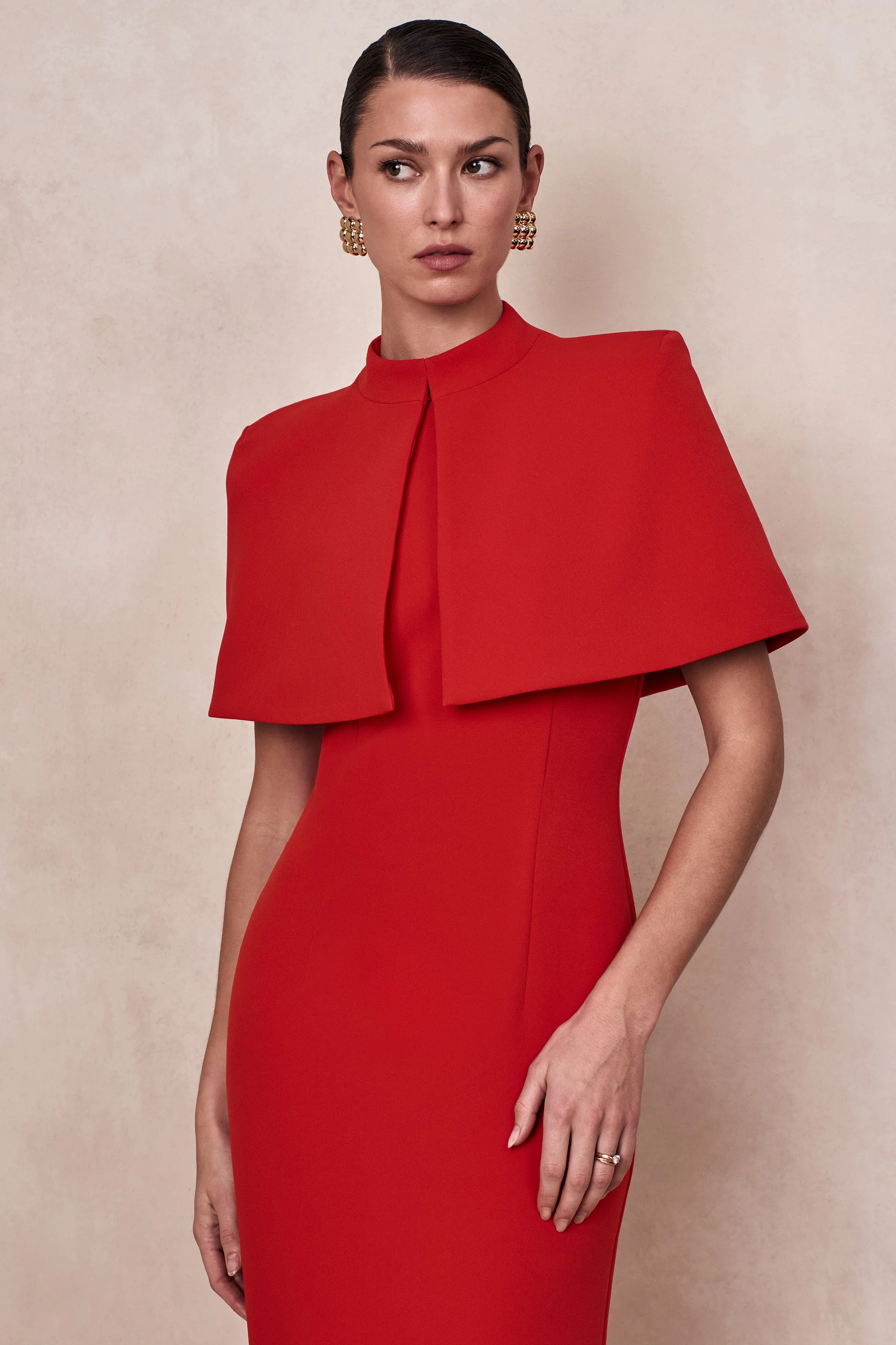 Astrelle | Rode Hoge Hals Maxi Jurk - Image 7