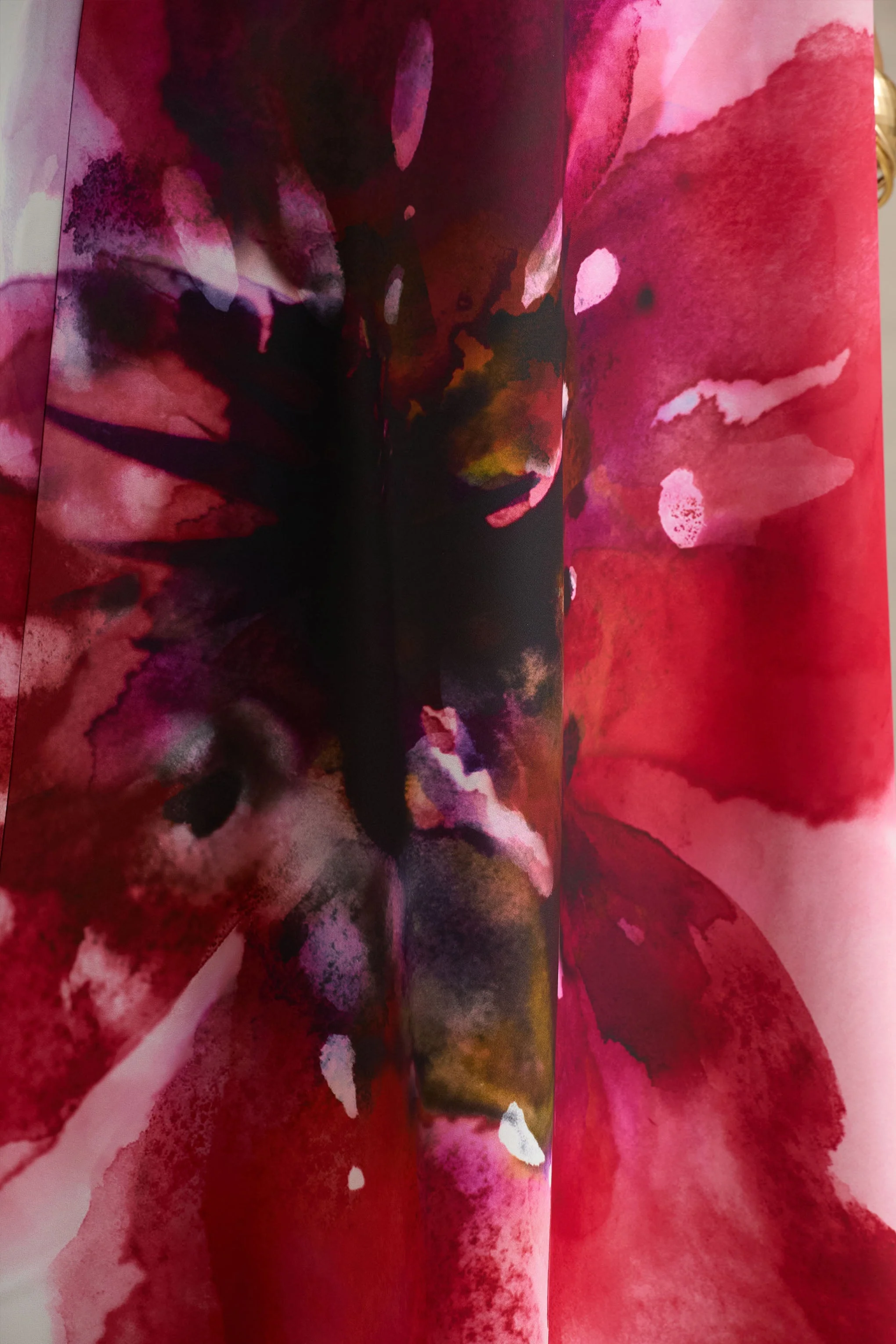 Breonna |Felroze Bandeau Maxi Jurk Met Bloemen Versiering - Image 7