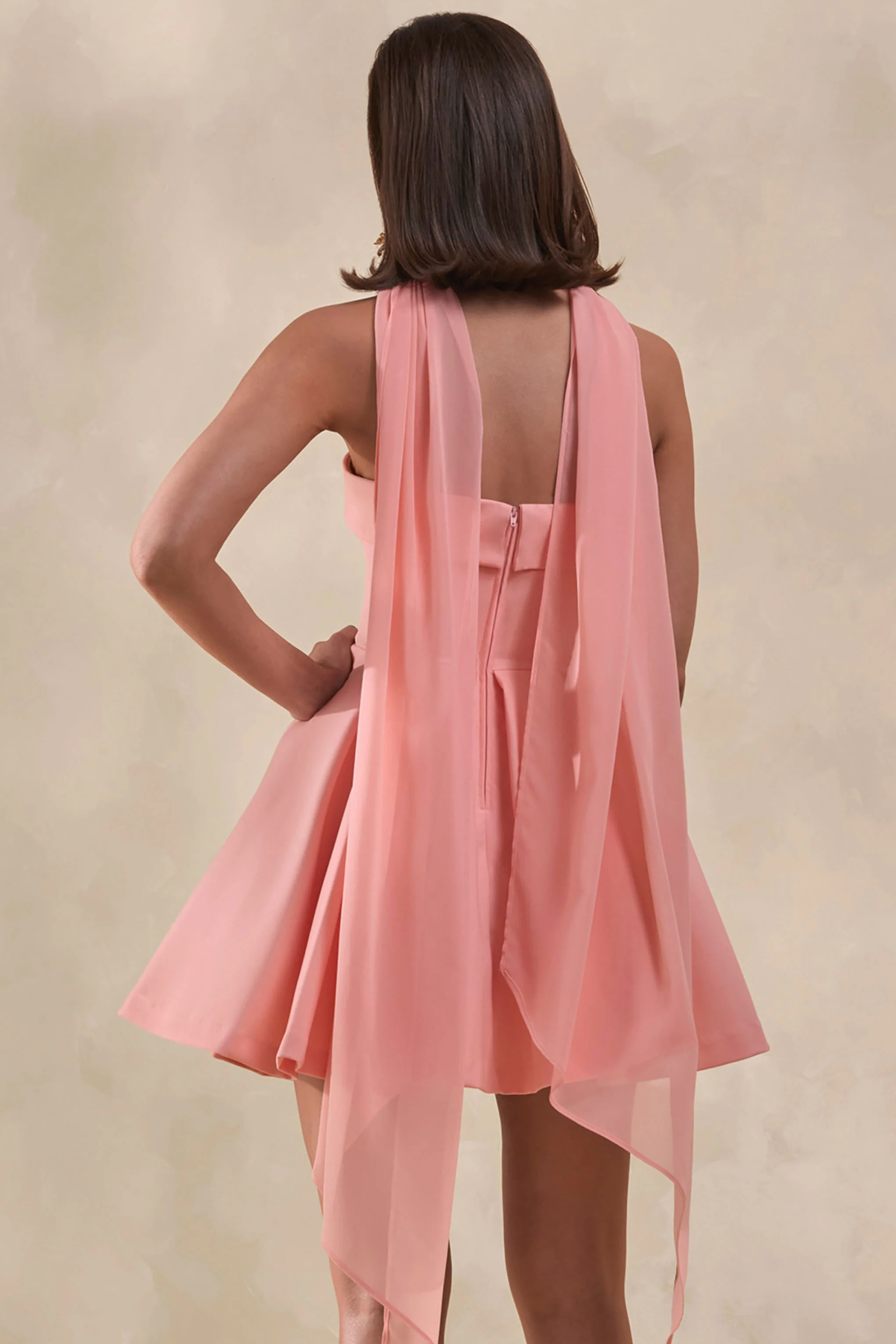 Bruna | Licht Roze Chiffon Sjaal - Image 2