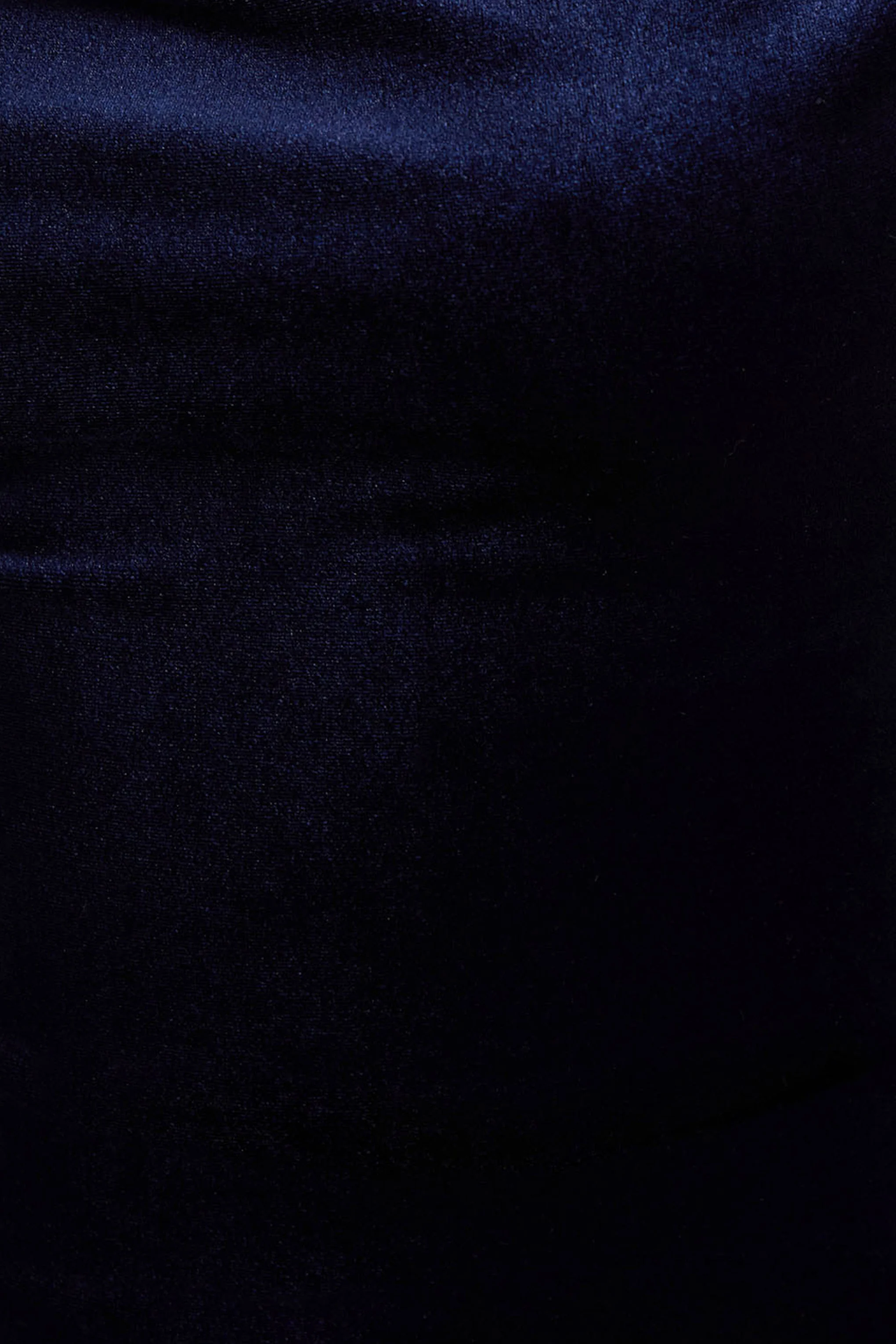Carella | Marineblauwe Fluwelen Gedraaide Asymmetrische Midi Jurk - Image 6