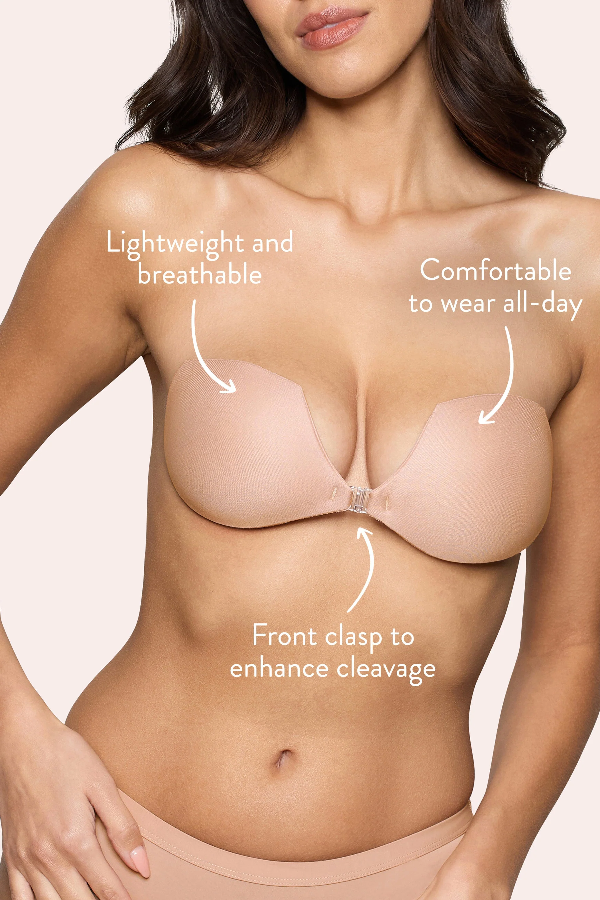 Demi Sticky Bra | Boomba Beige Demi Sticky BH - Image 3