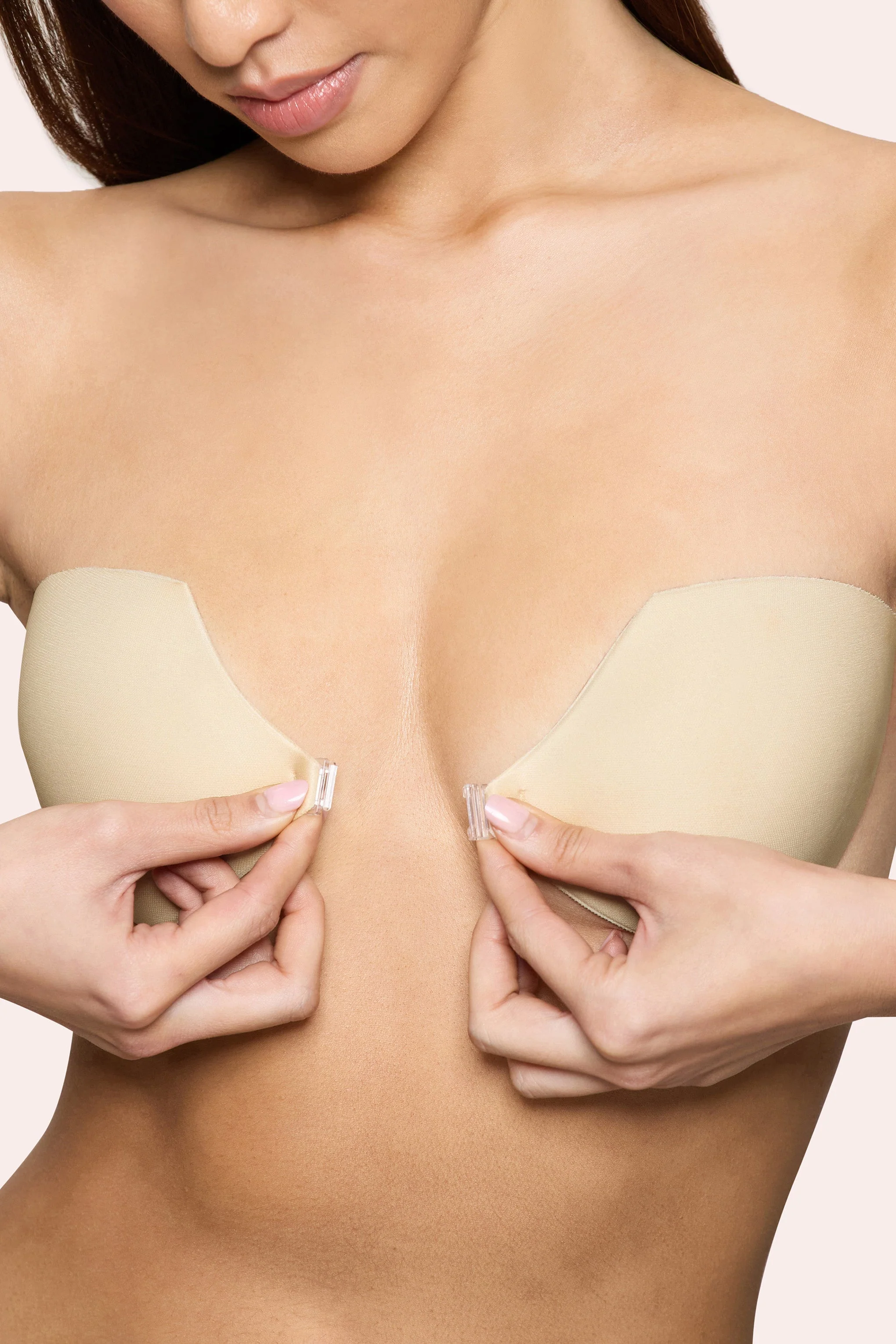 Demi Sticky Bra | Boomba Zandkleurig Demi Plak BH - Image 7