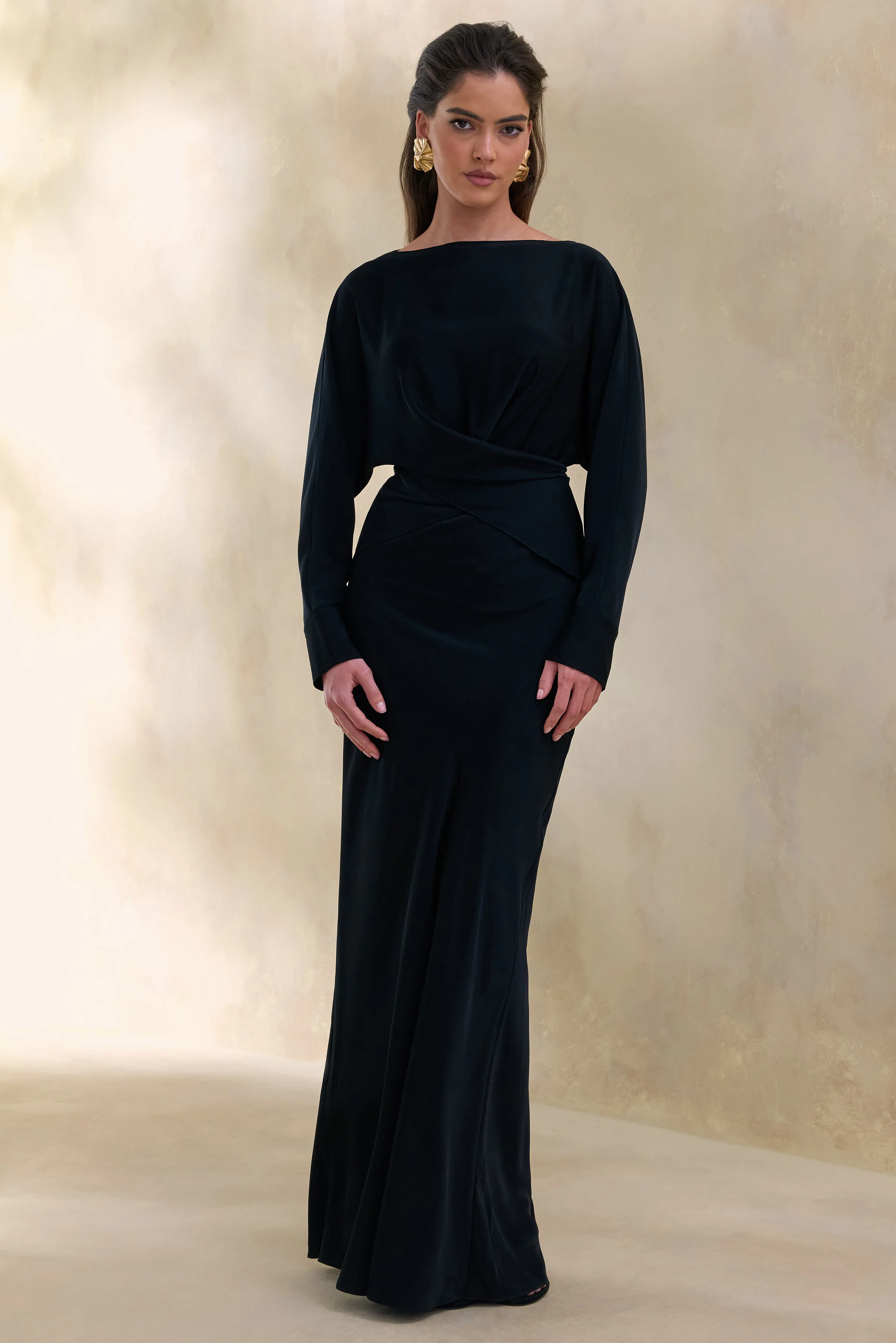 Elaria | Zwarte Satijnen Maxi Rok - Image 7