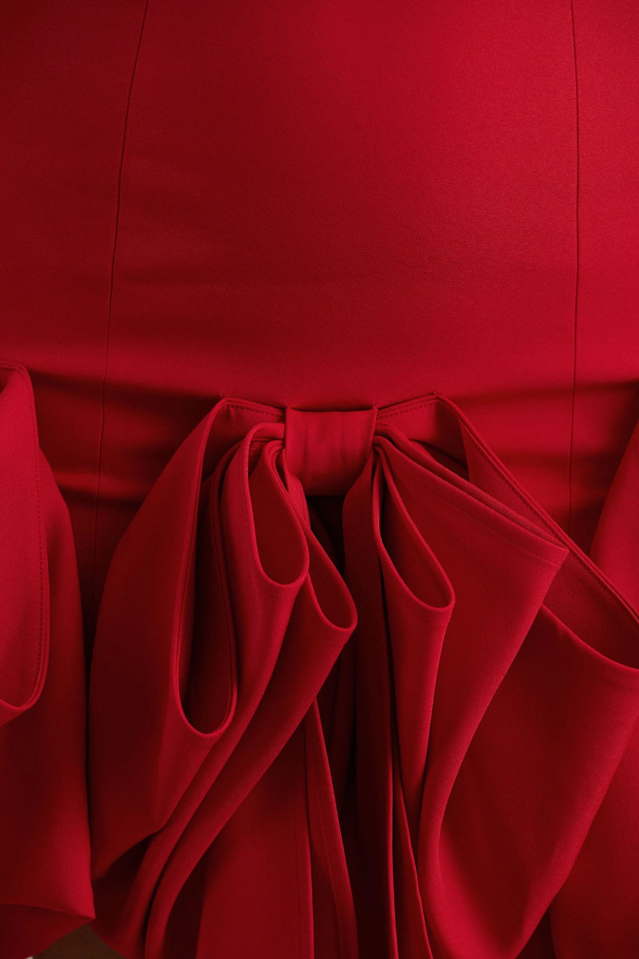 Erica | Rood Ruches Puffball Mini Jurk - Image 7