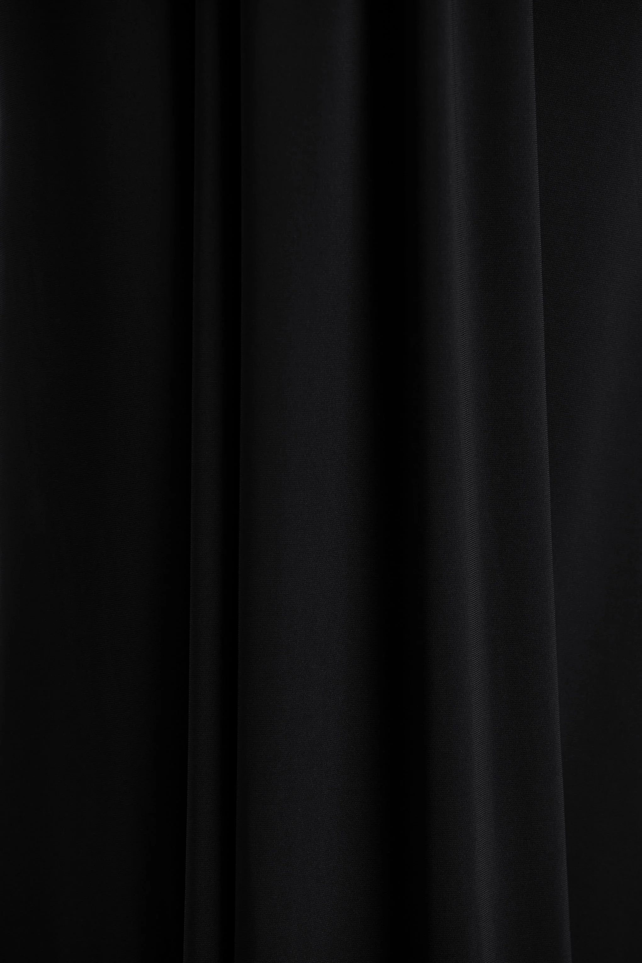 Flashy | Zwarte Diepe V-Hals Maxi Jurk Met Gerimpeld Details - Image 6