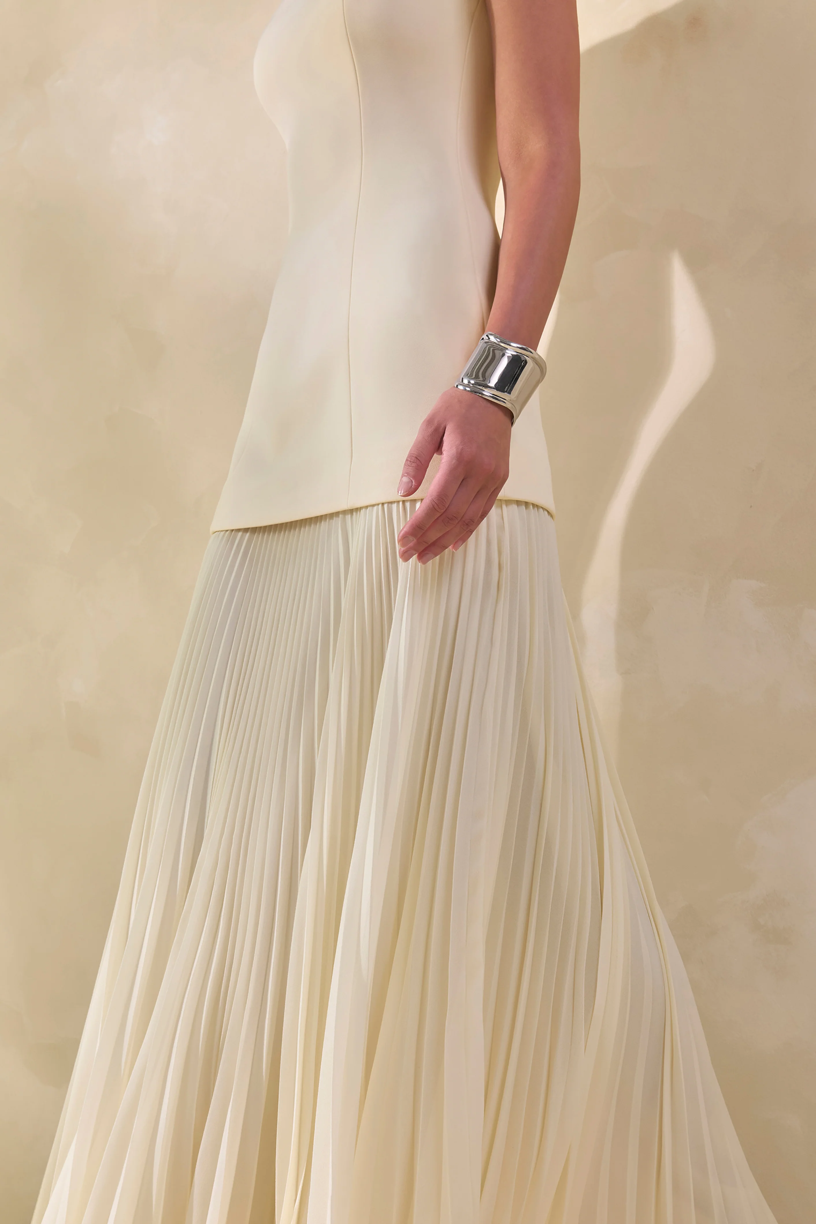 Hadley | Steenkleurige Maxi Jurk Met Boothals En Verlaagde Taille - Image 6