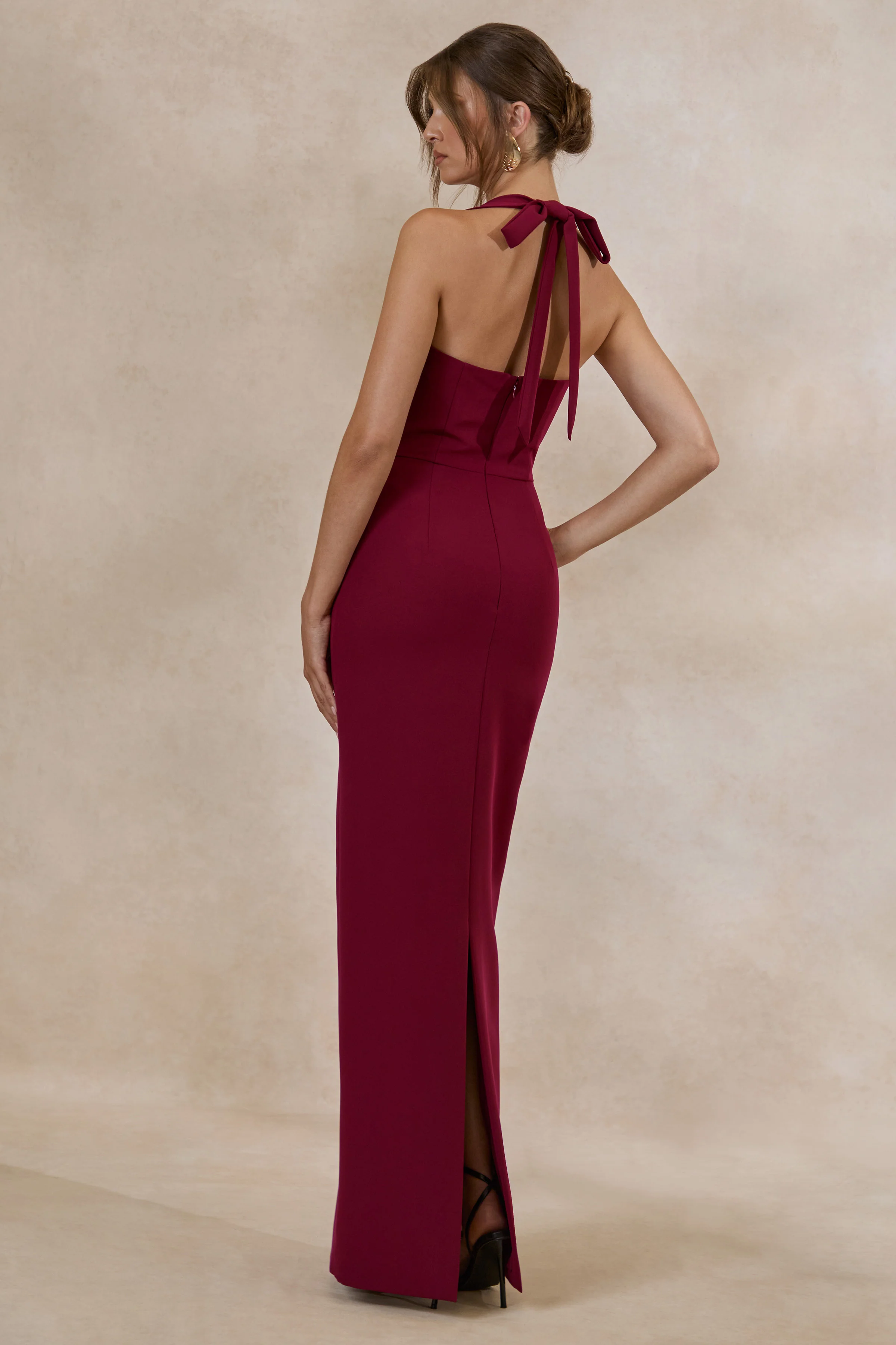 Heloira | Bordeaux Maxi Jurk Met Sweetheart Halslijn - Image 2