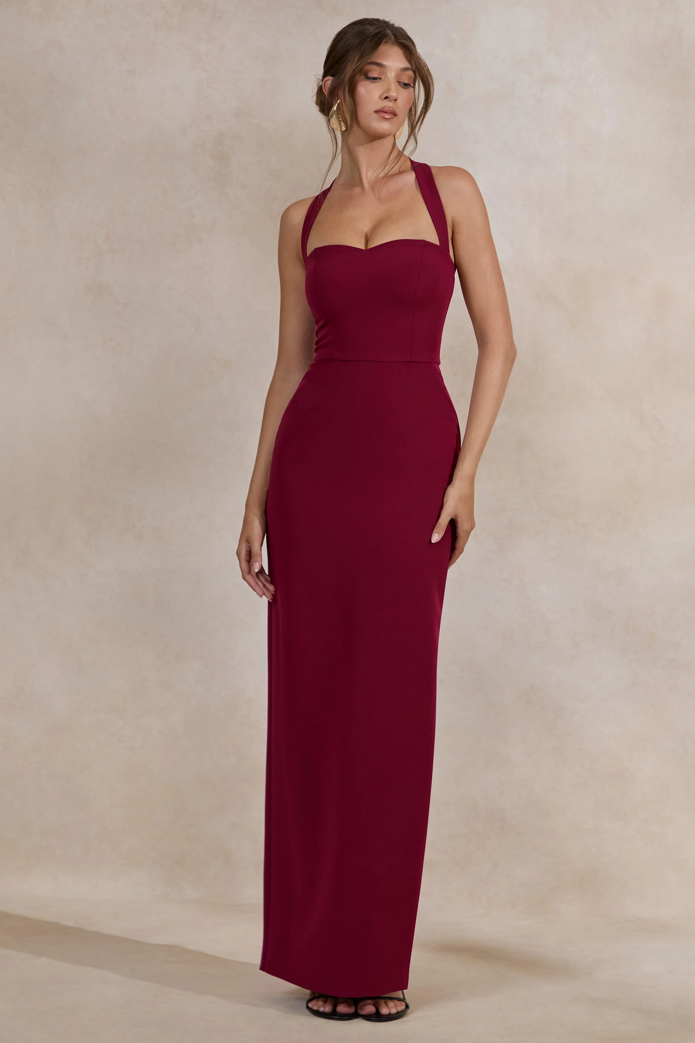 Heloira | Bordeaux Maxi Jurk Met Sweetheart Halslijn - Image 6