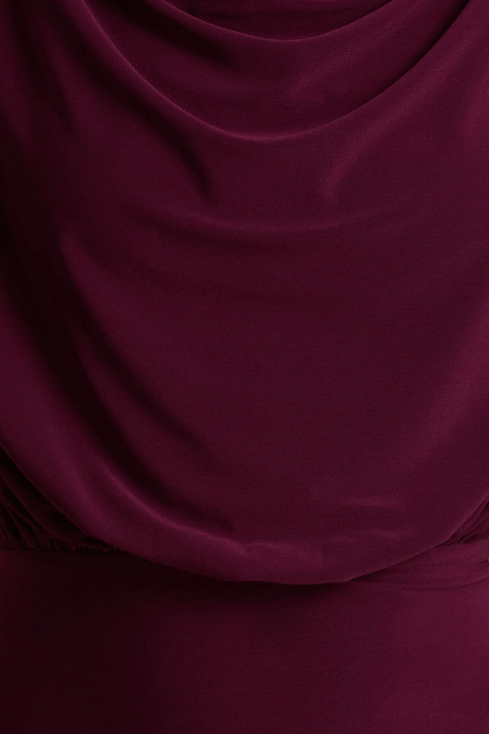 Hermia | Bordeaux Hoge Hals Midi Jurk - Image 6