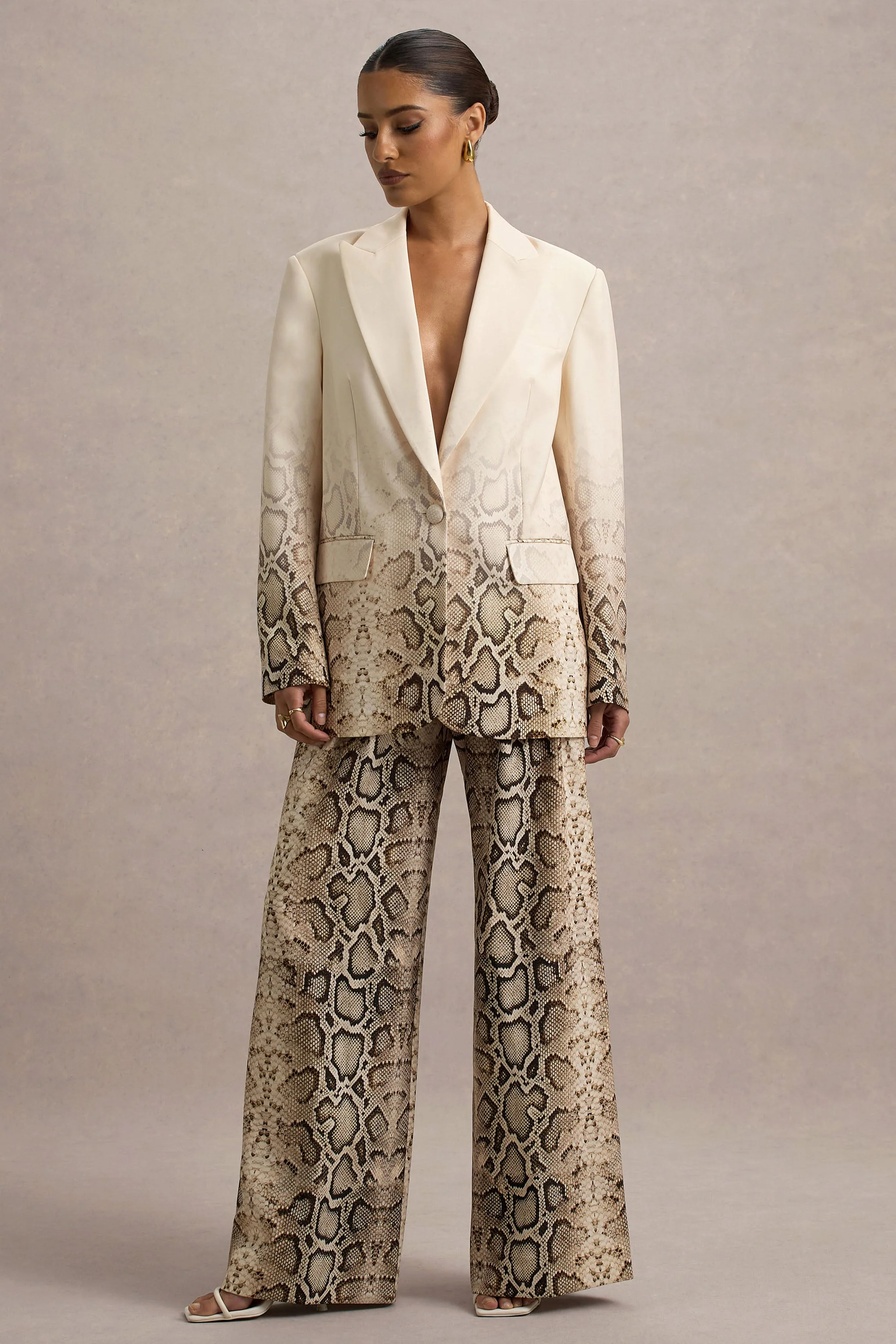 Hurley | Slangenprint Ombré Blazer Met Lange Pasvorm - Image 3