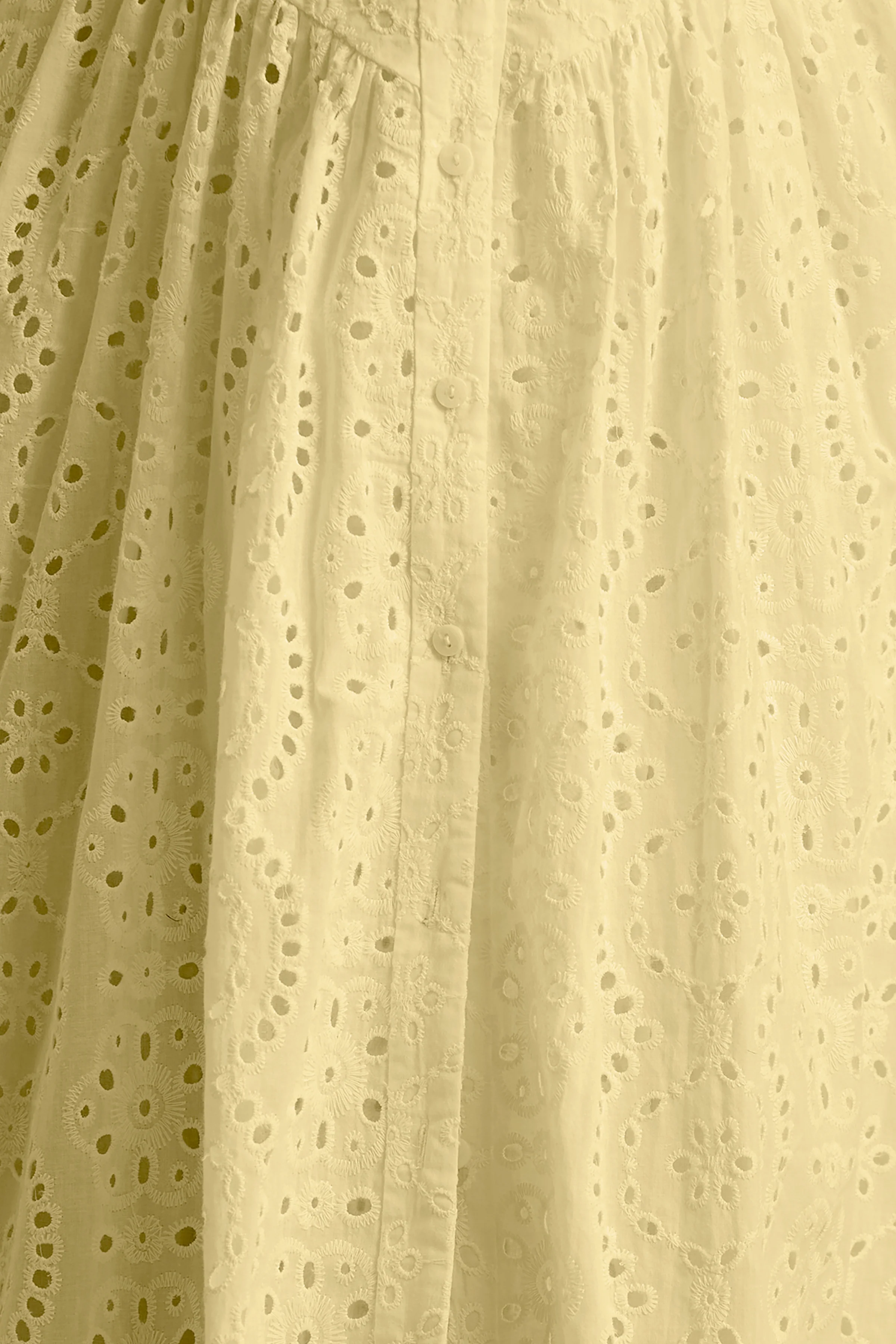 Jezebel | Gele Kanten Diepe V-Hals Midi Jurk - Image 7