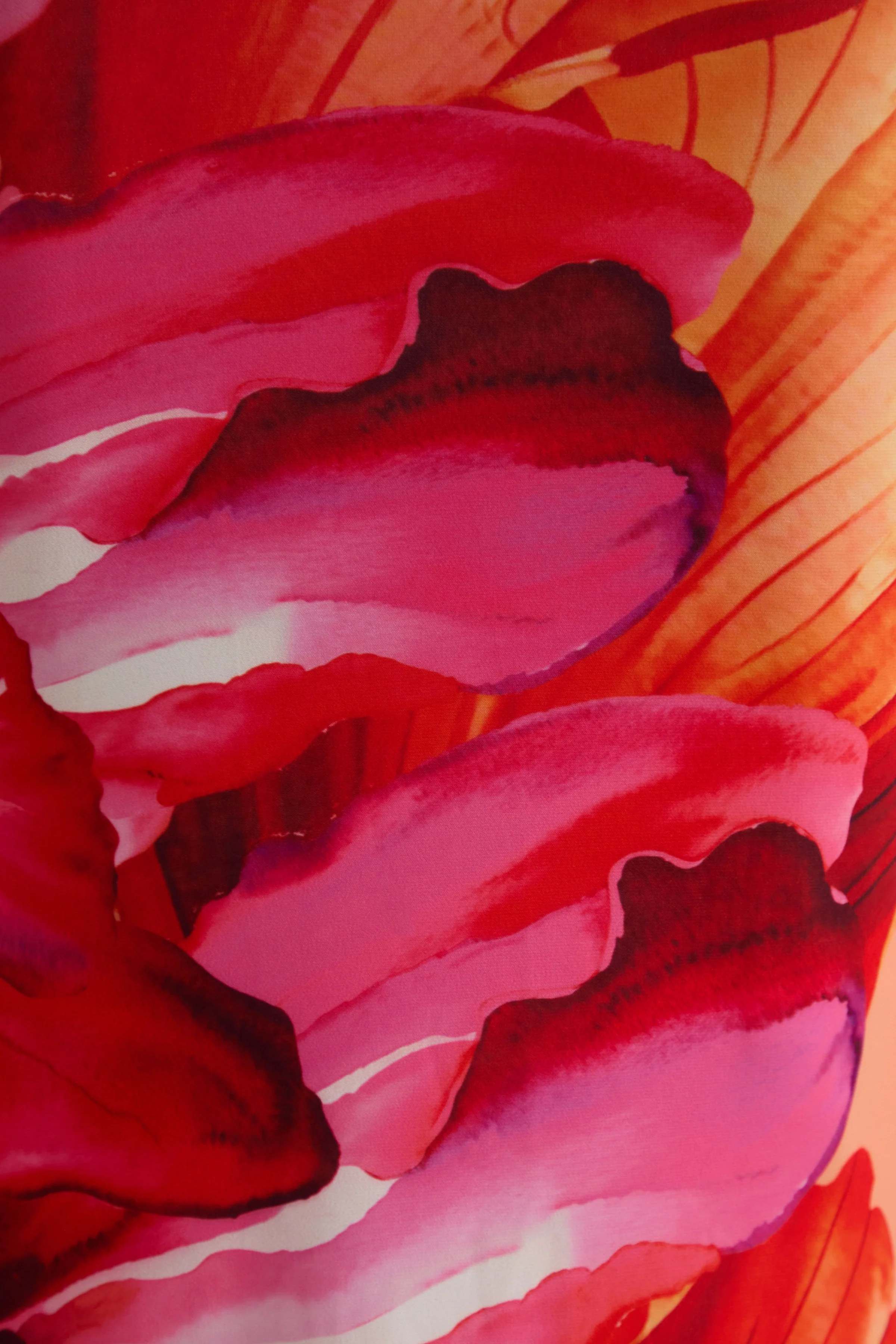 Katia | Felroze Placement Bloemenprint Bardot-Hals Maxi Jurk - Image 8