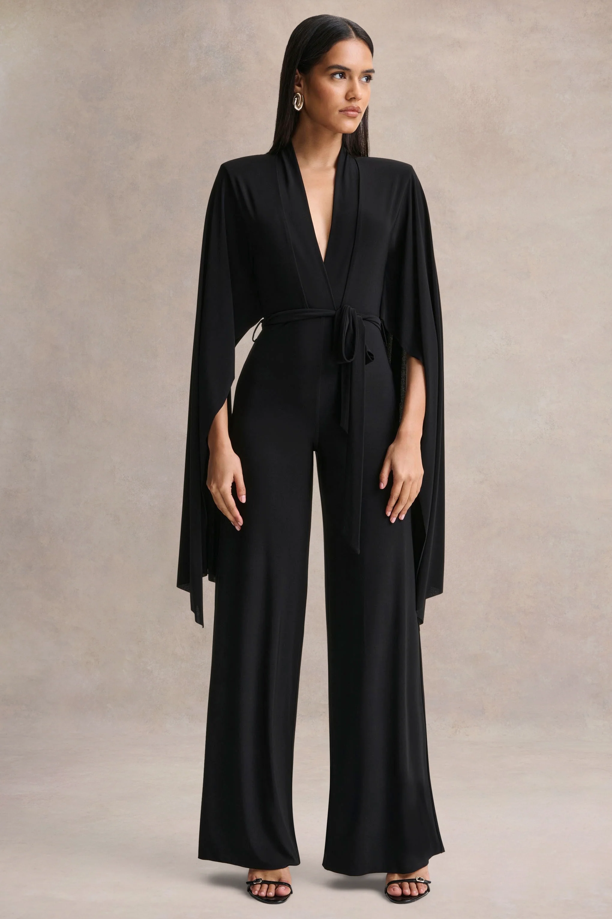 Laurina | Zwarte Diepe V-Hals Jumpsuit - Image 4