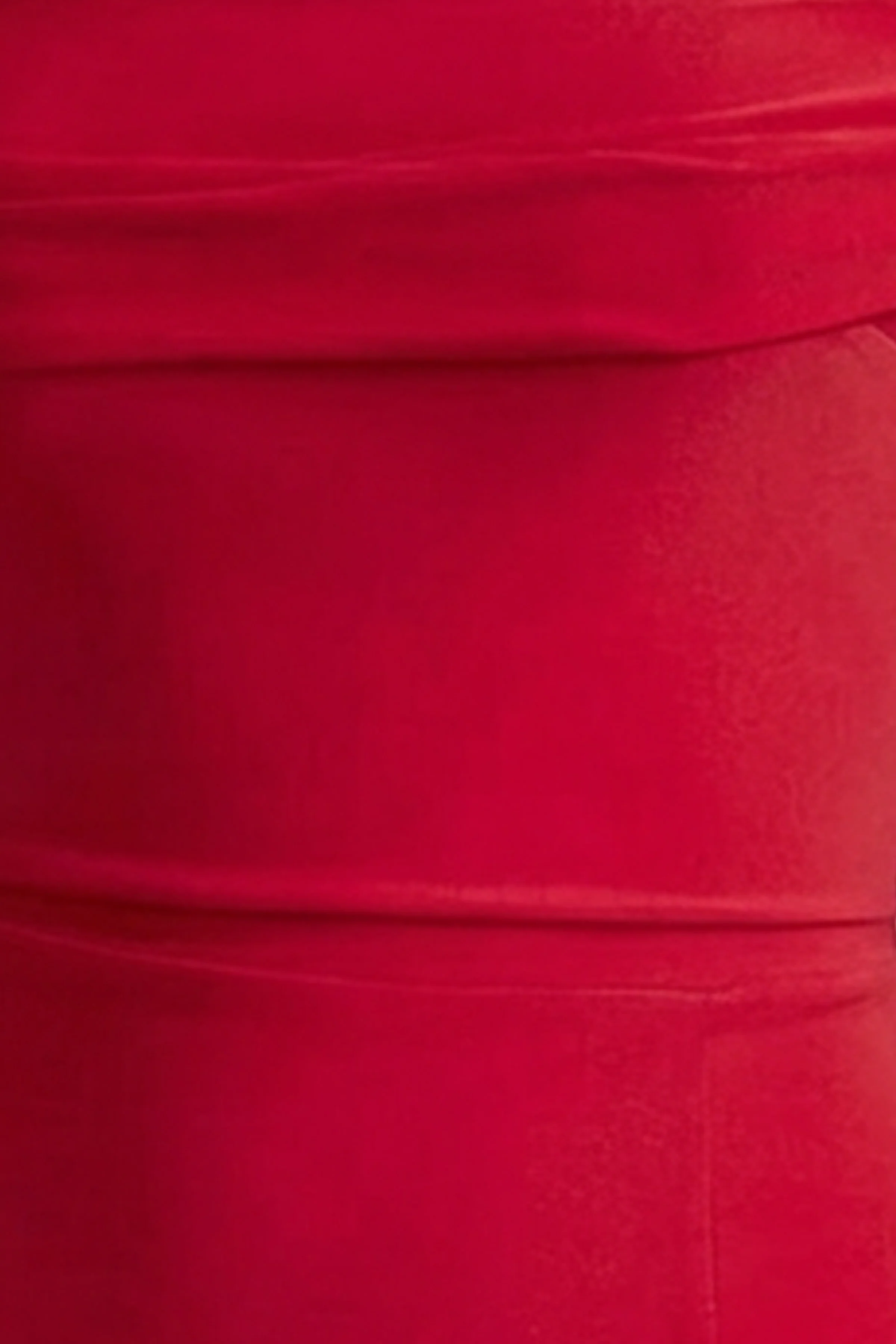 Law of Attraction | Rode Bardot Draperend Split Maxi Jurk - Image 6