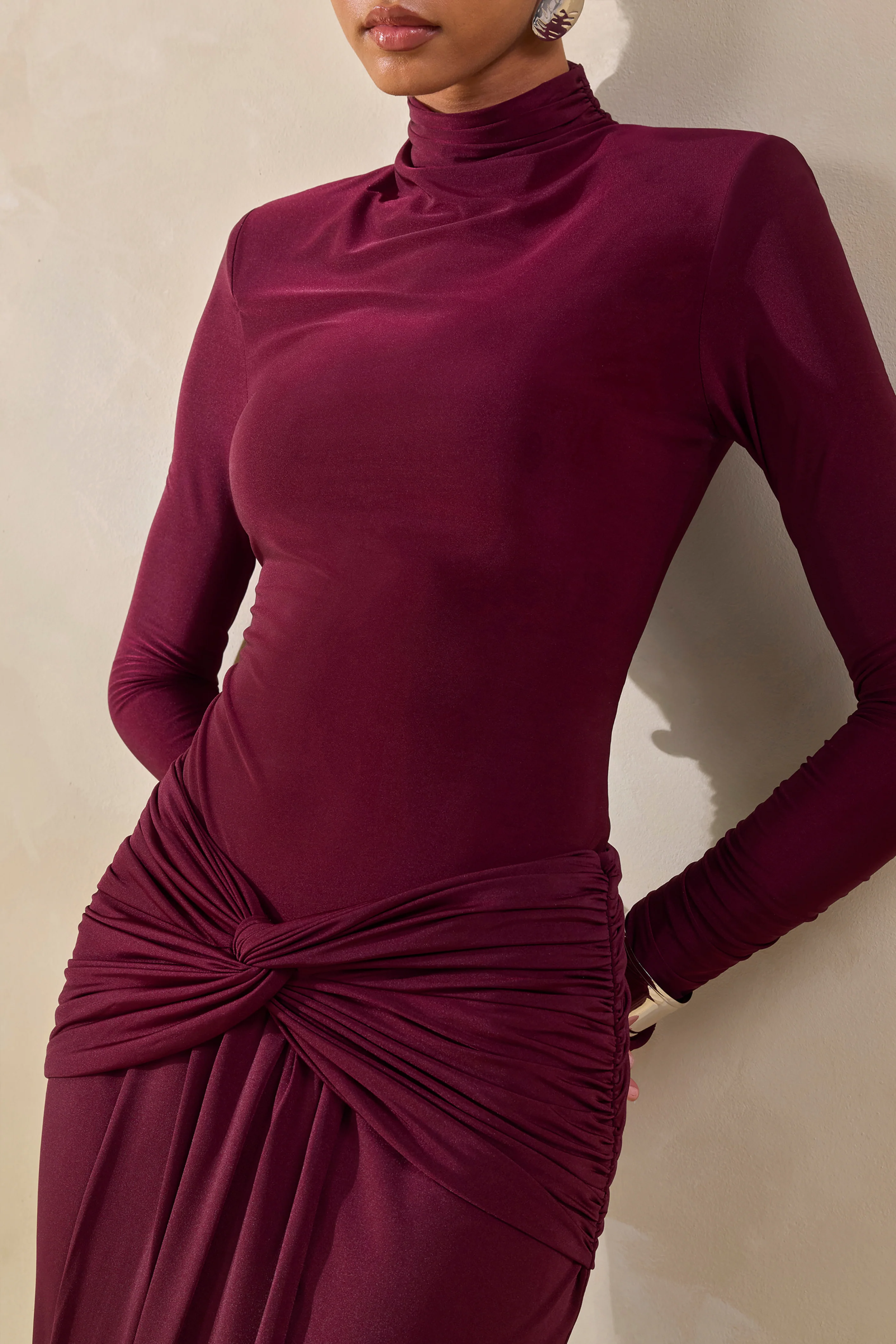 Lyanna | Bordeaux Body Met Rolkraag - Image 6