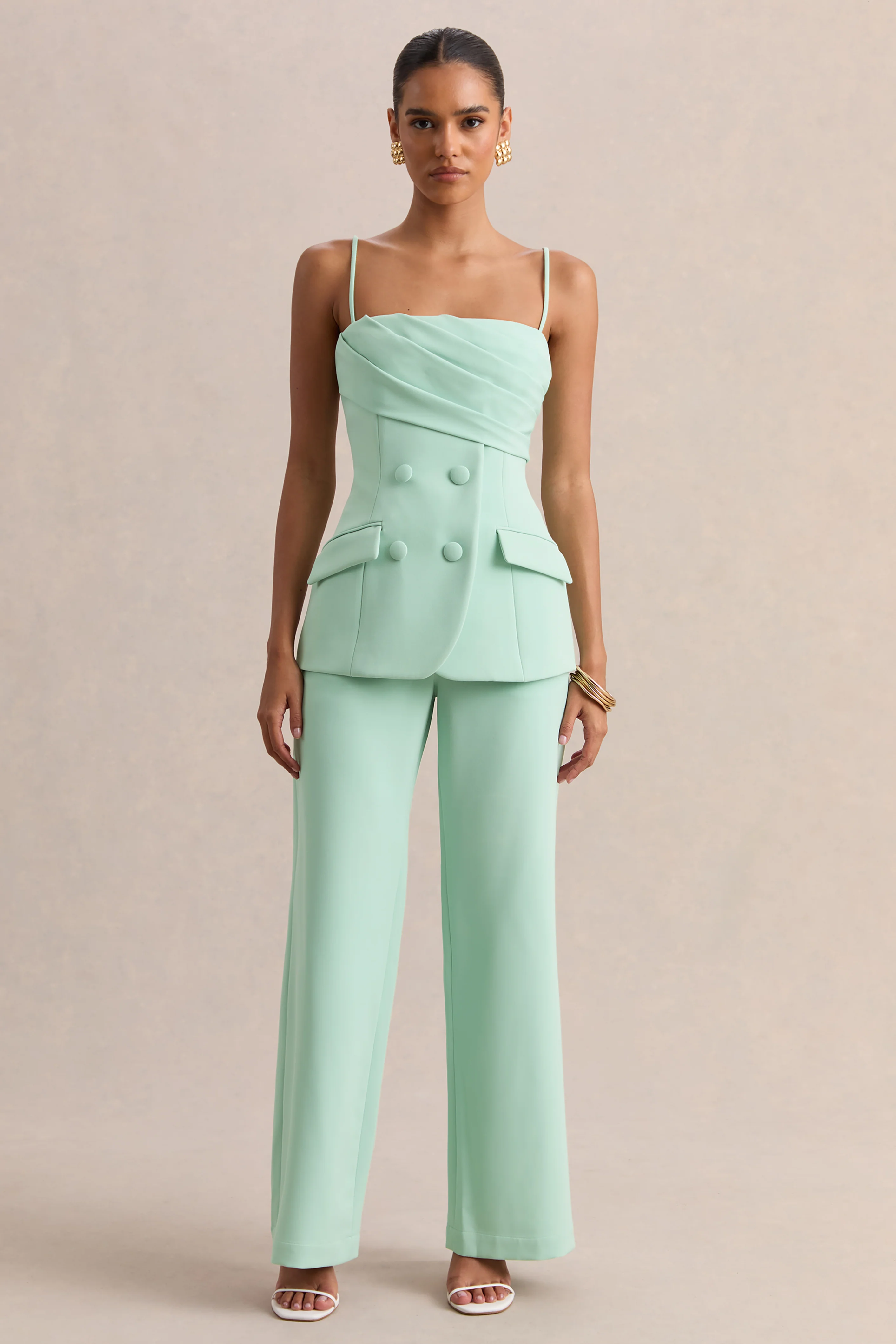 Malou | Saliegroene Getailleerde Broek - Image 5
