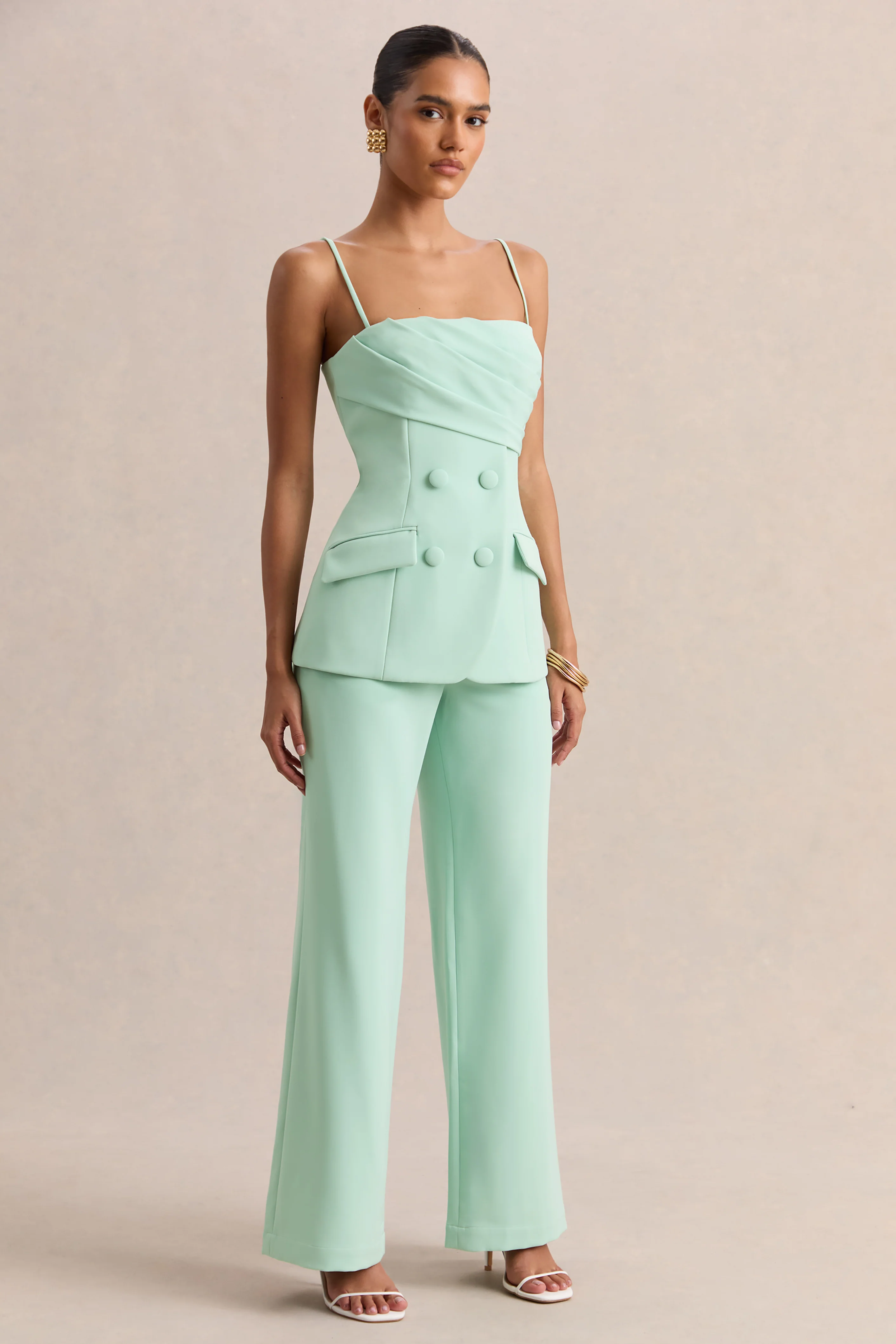 Malou | Saliegroene Getailleerde Broek - Image 6
