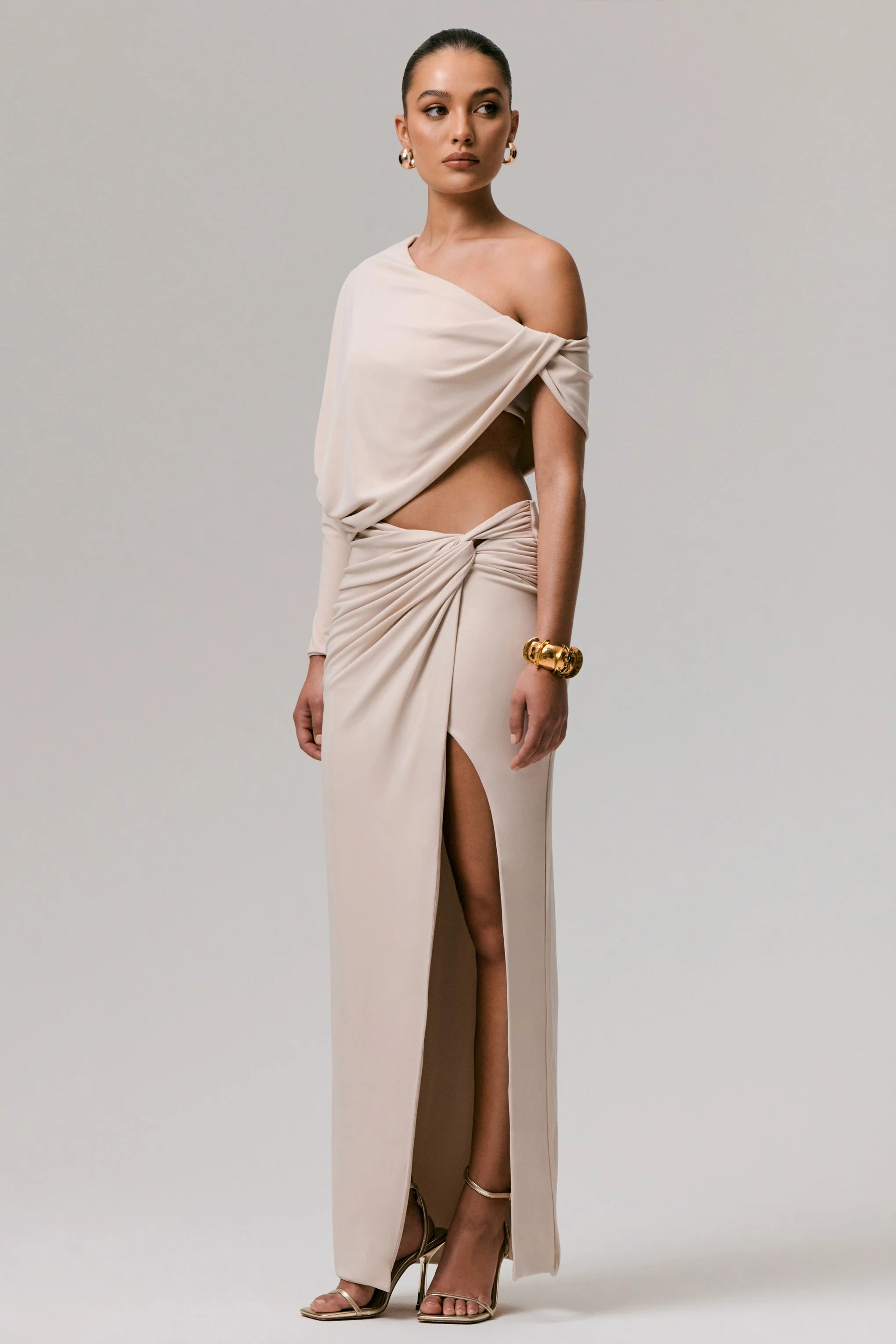 Marlena | Stone Gerimpeld Split Maxi Jurk - Image 5