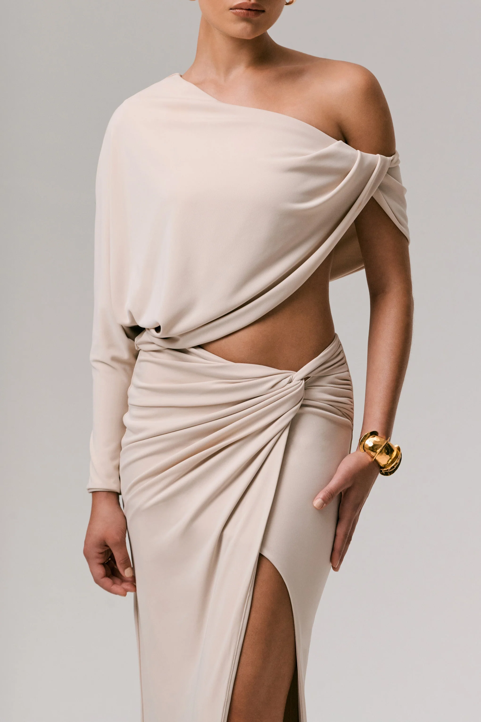 Marlena | Stone Gerimpeld Split Maxi Jurk - Image 6
