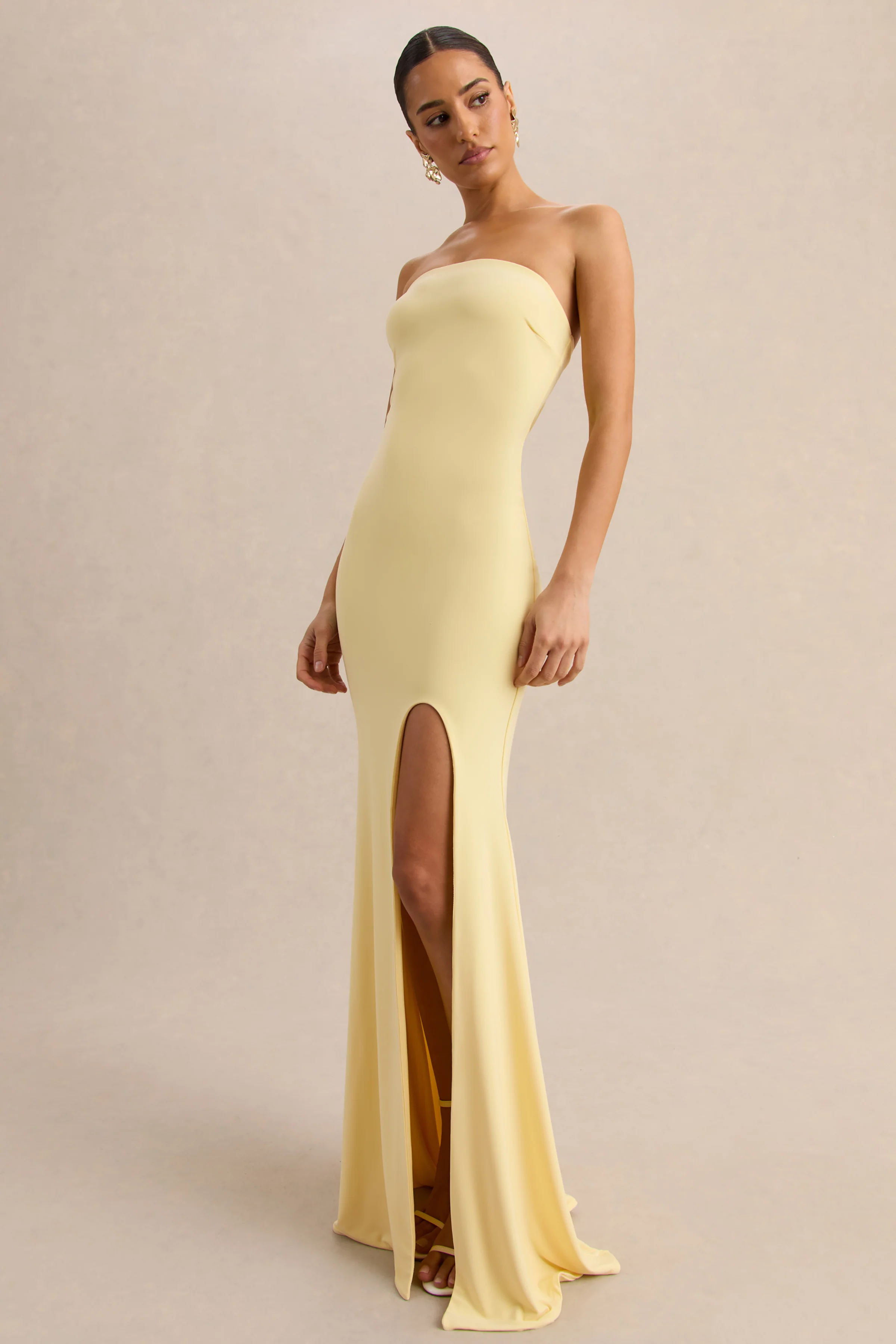 Melva | Citroengele Bandeau Maxi Jurk - Image 5