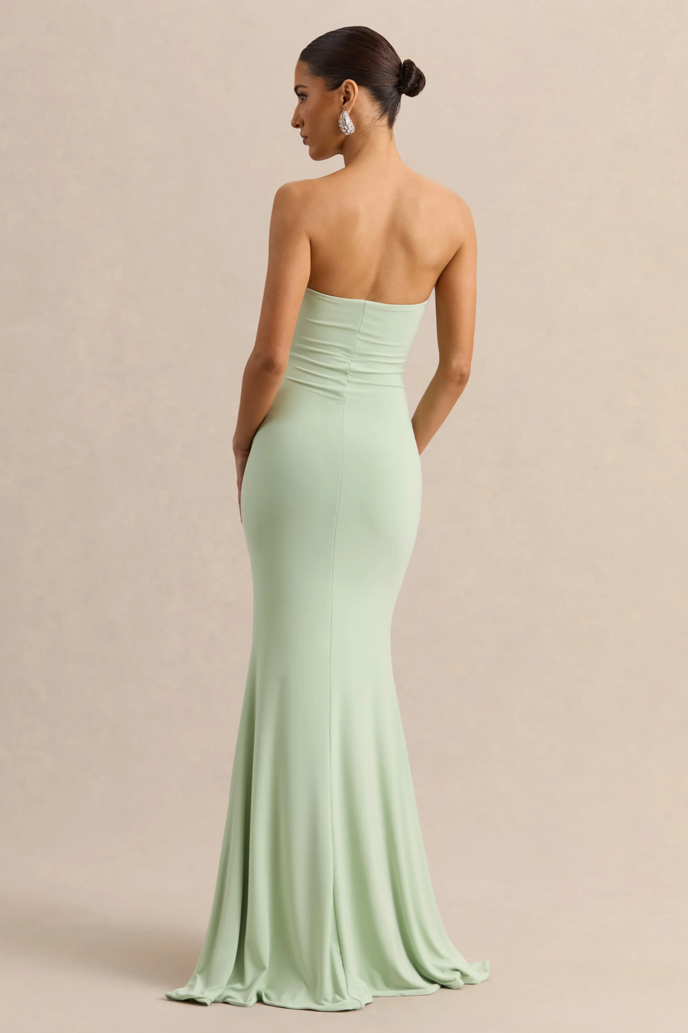 Melva | Mintgroene Bandeau Maxi Jurk - Image 2