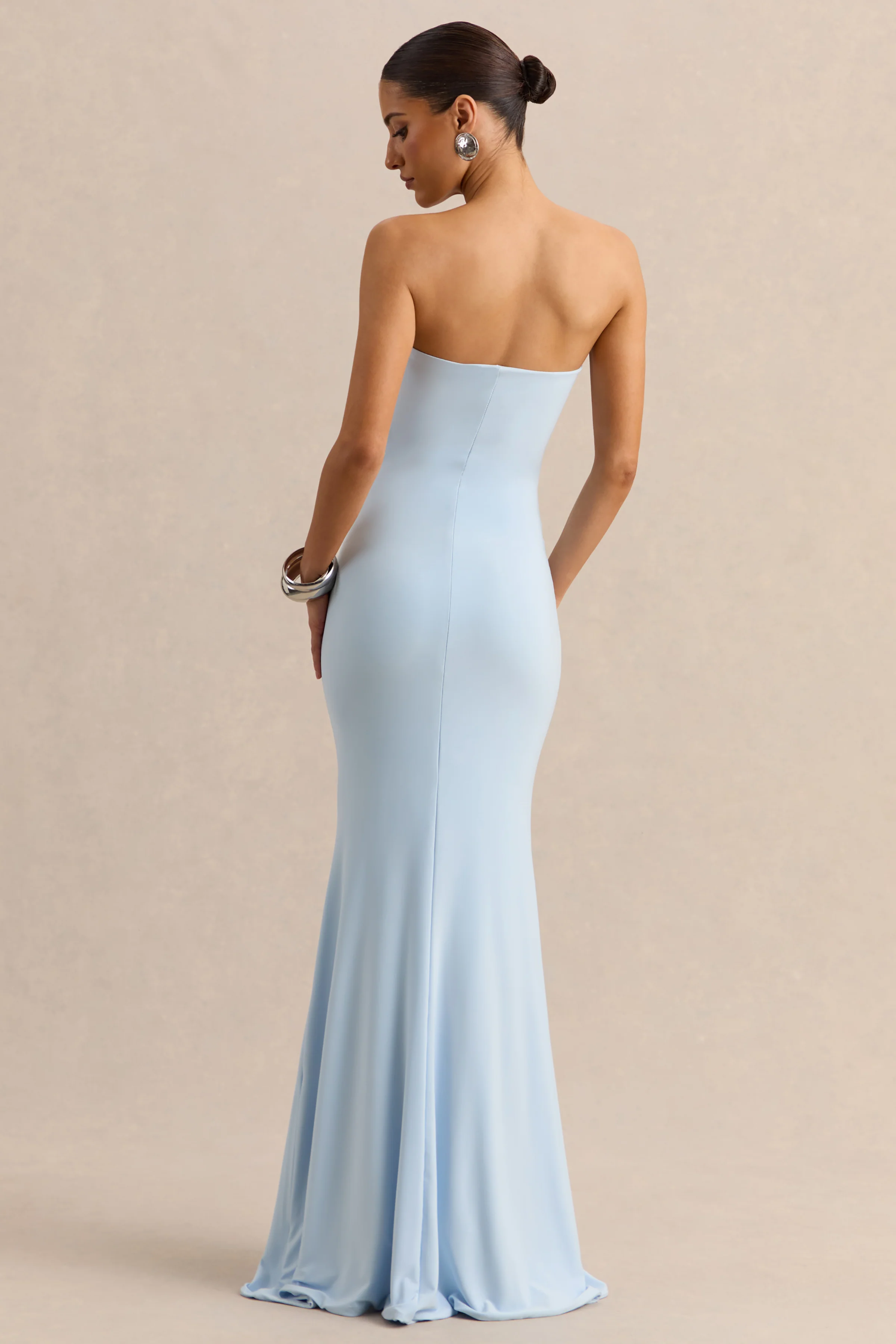 Melva | Poederblauwe Bandeau Maxi Jurk - Image 2