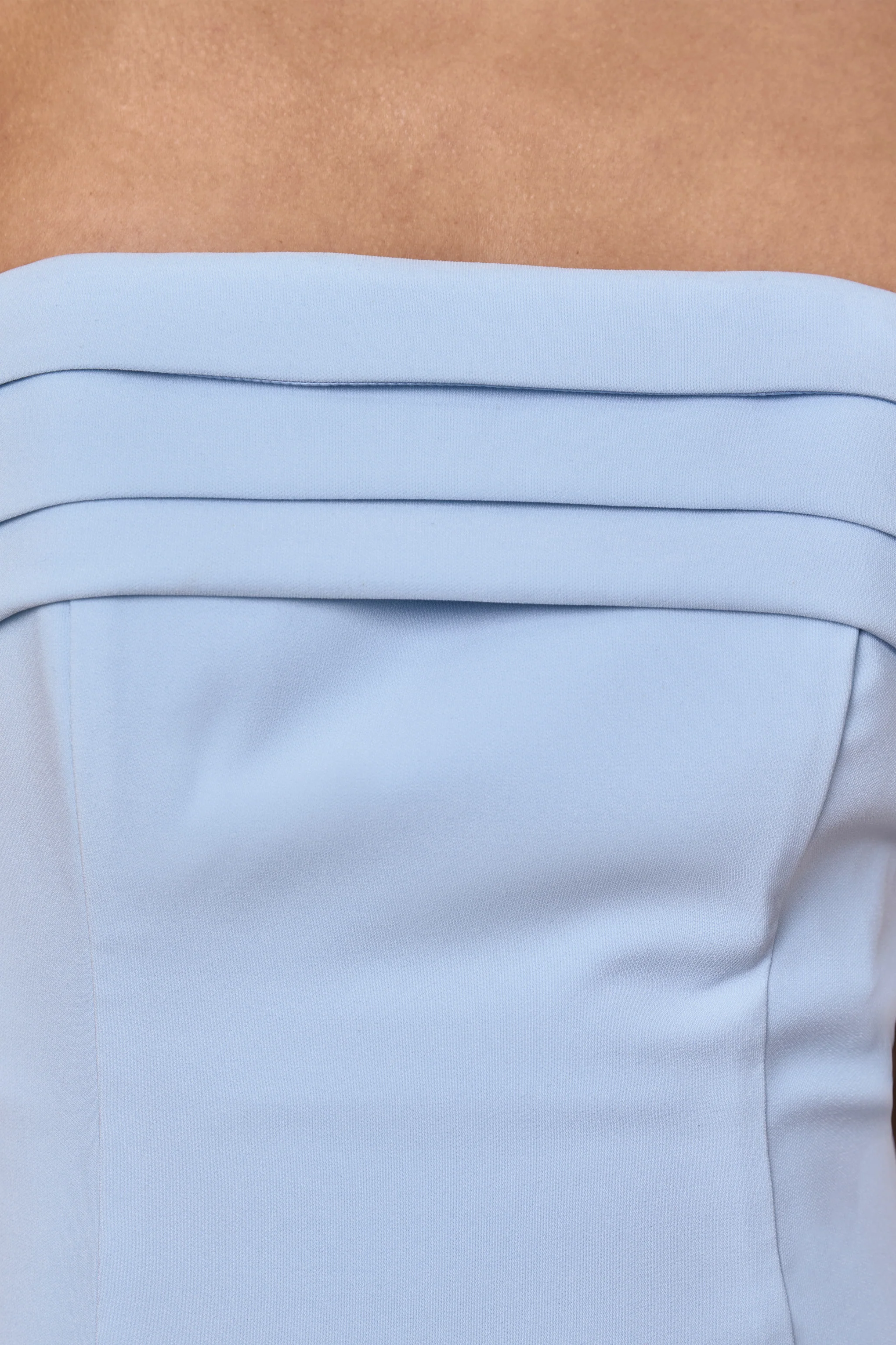 Nerissa | Lichtblauwe Bandeau Maxi Jurk Met Sjaal - Image 7