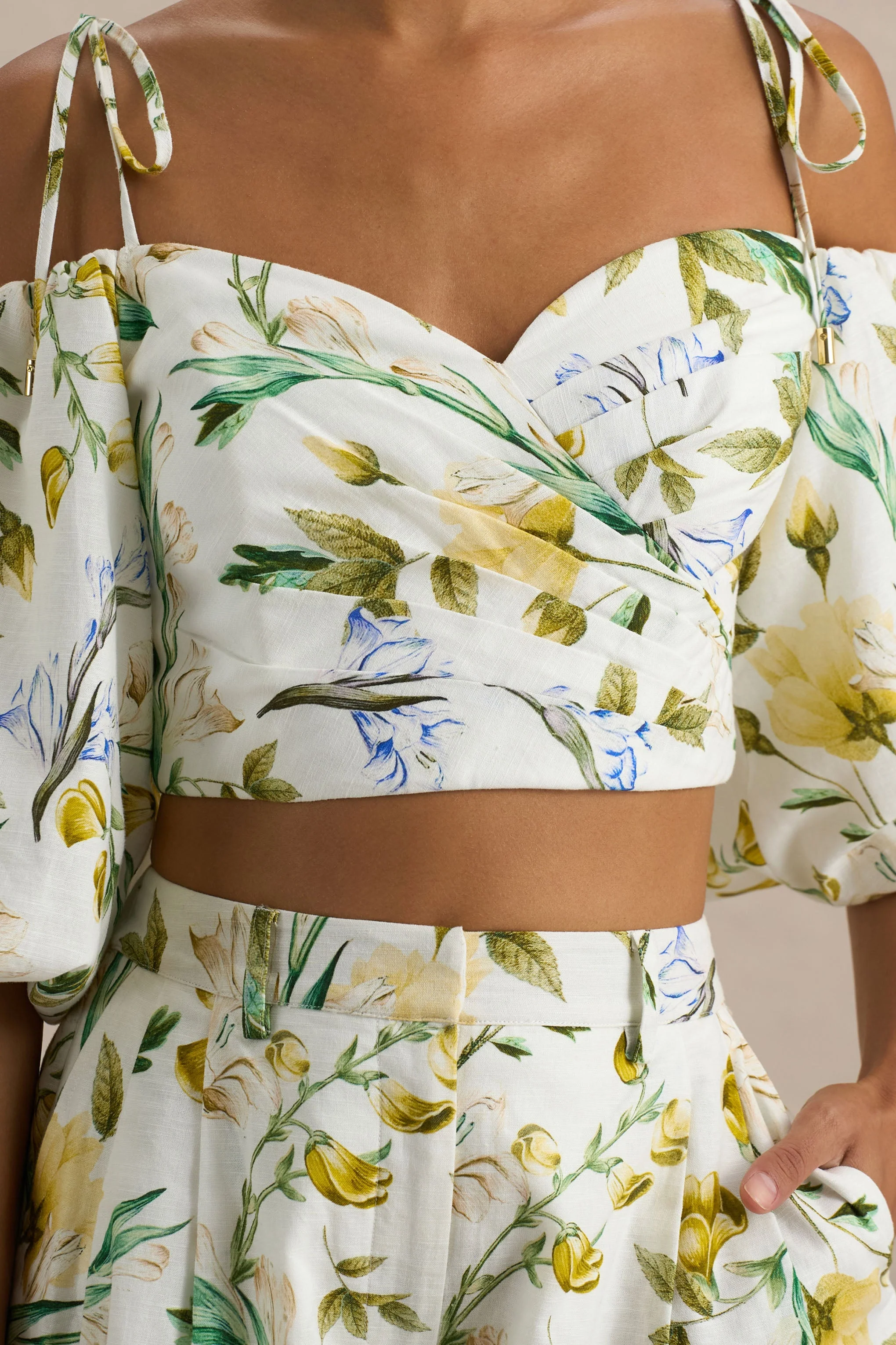 Pixel | Witte Citroenen Korte Broek Met Botanische Print - Image 7