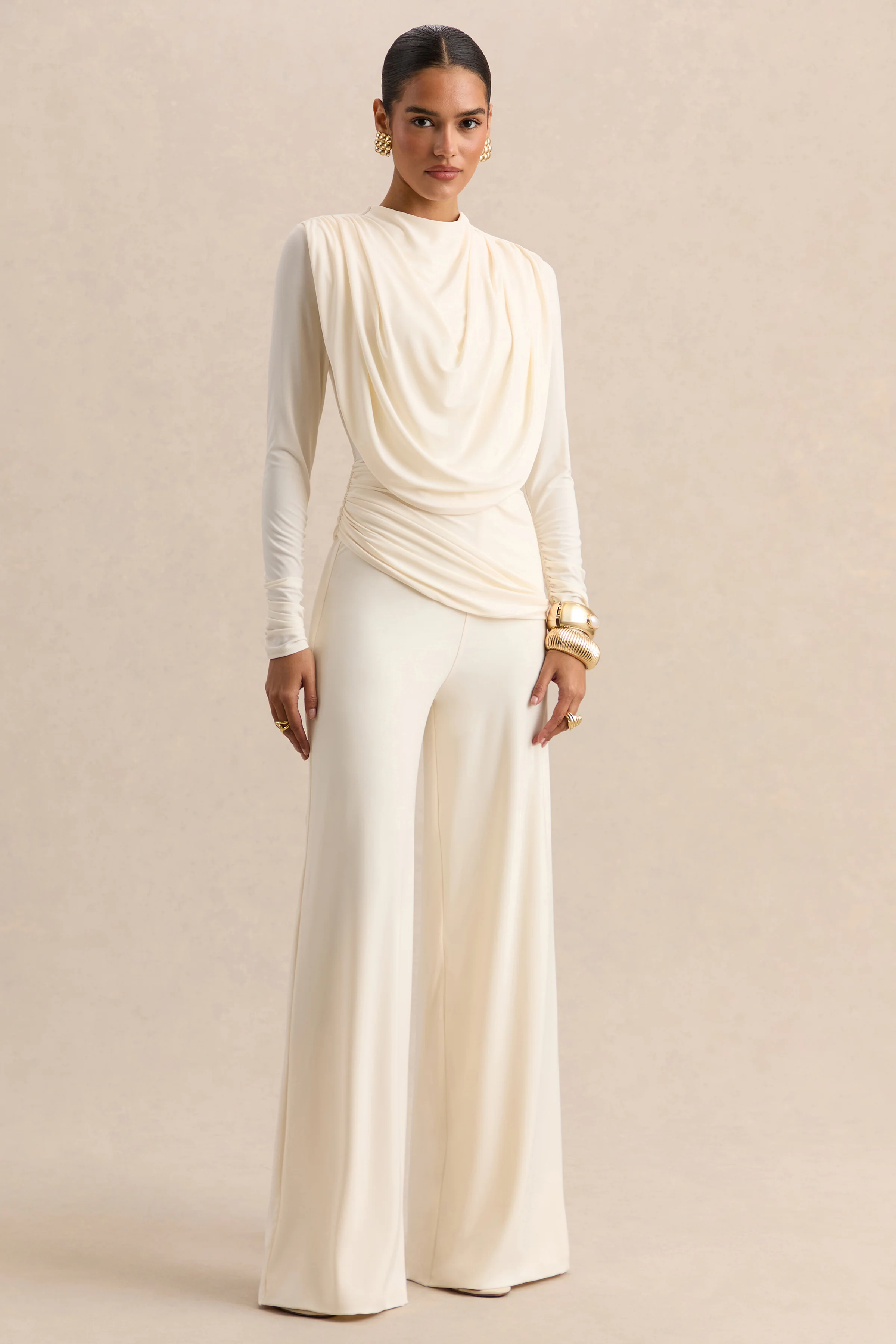 Safirra | Witte Broek Met Wijde Pijpen - Image 7