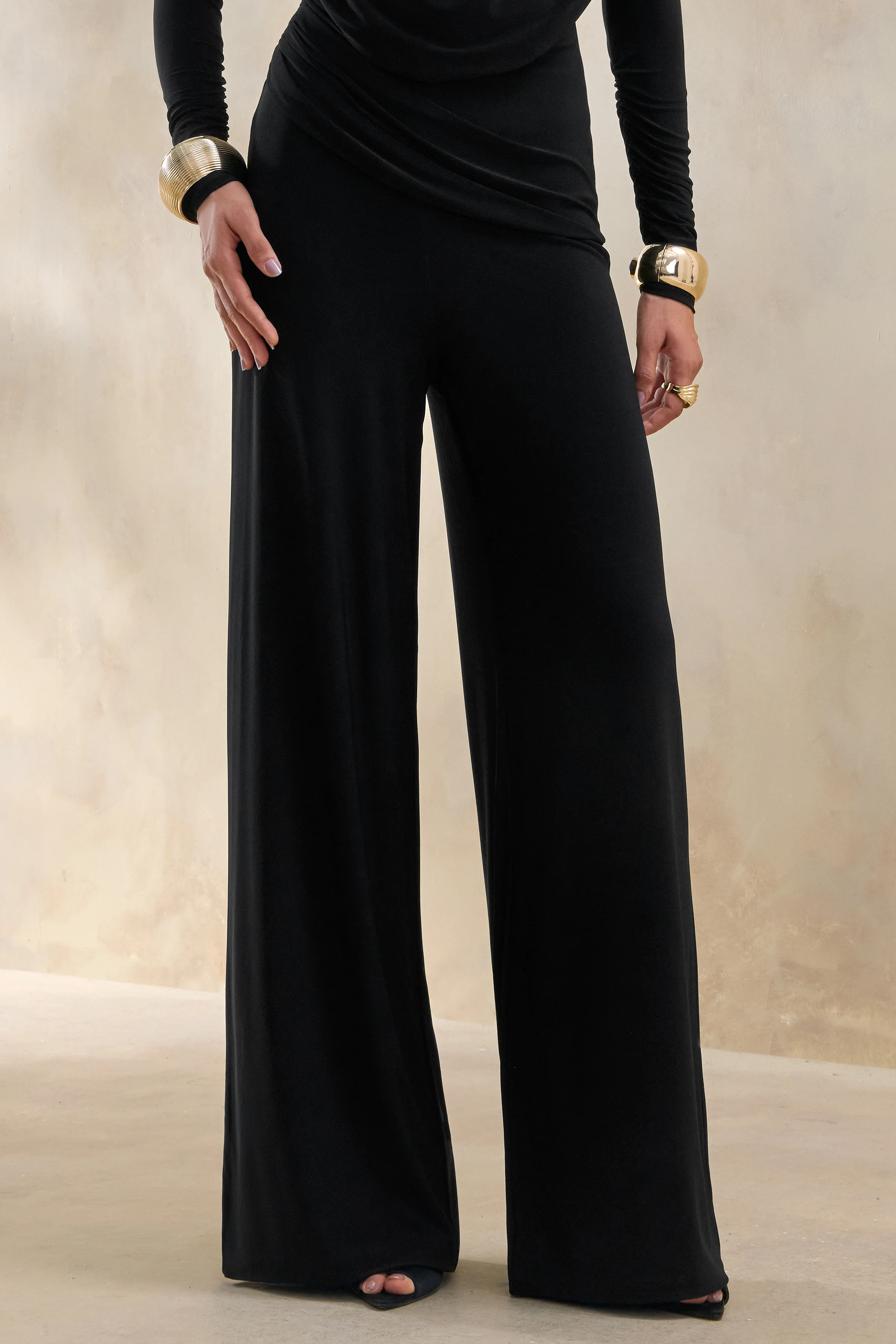 Safirra | Zwarte Broek met Wijde Pijpen - Image 3