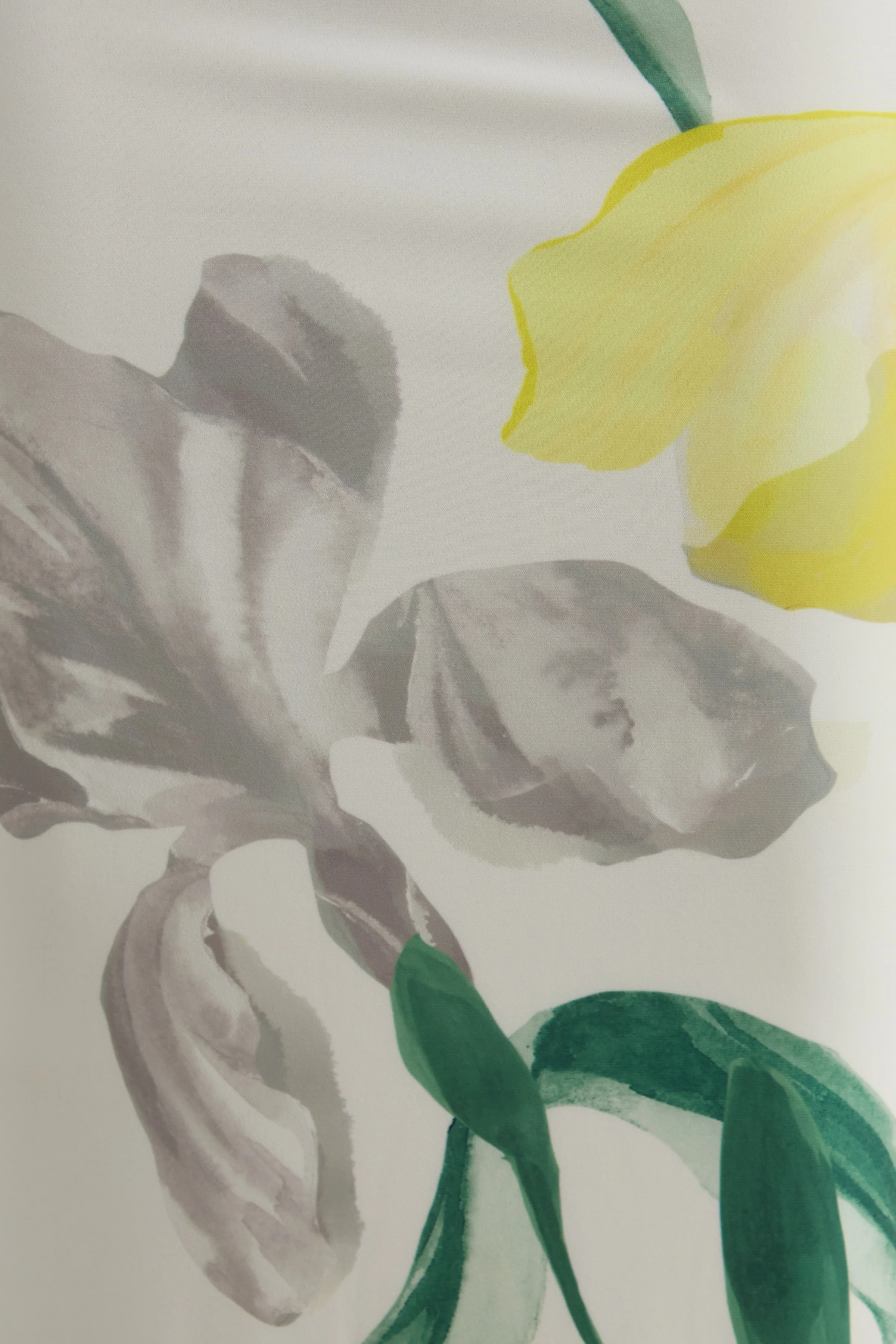 Wilber | Citroengele Bloemenprint Hoge Hals Maxi Jurk - Image 8