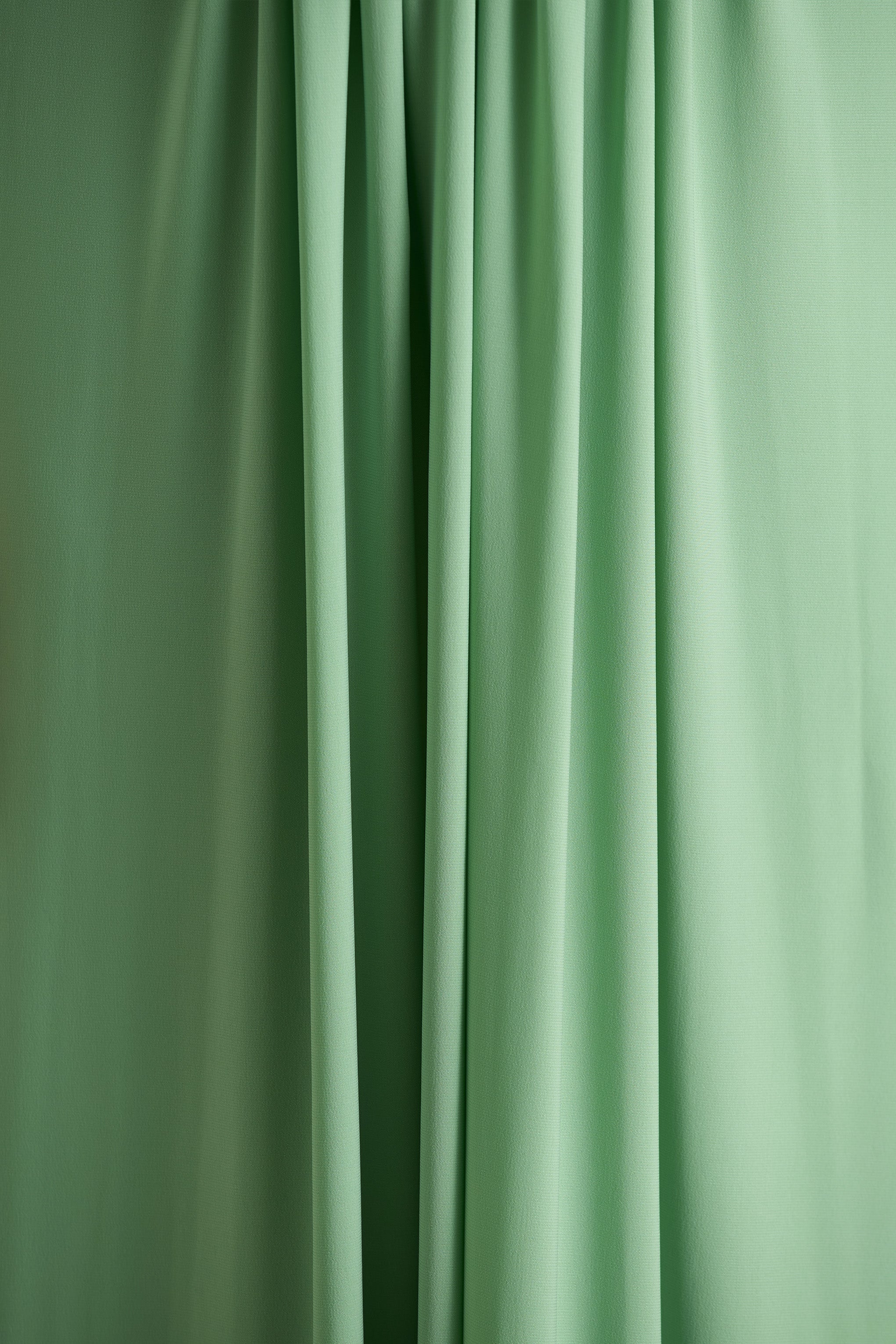 With Me | Groene Hoge Hals Maxi Jurk Met Gerimpeld Details - Image 6