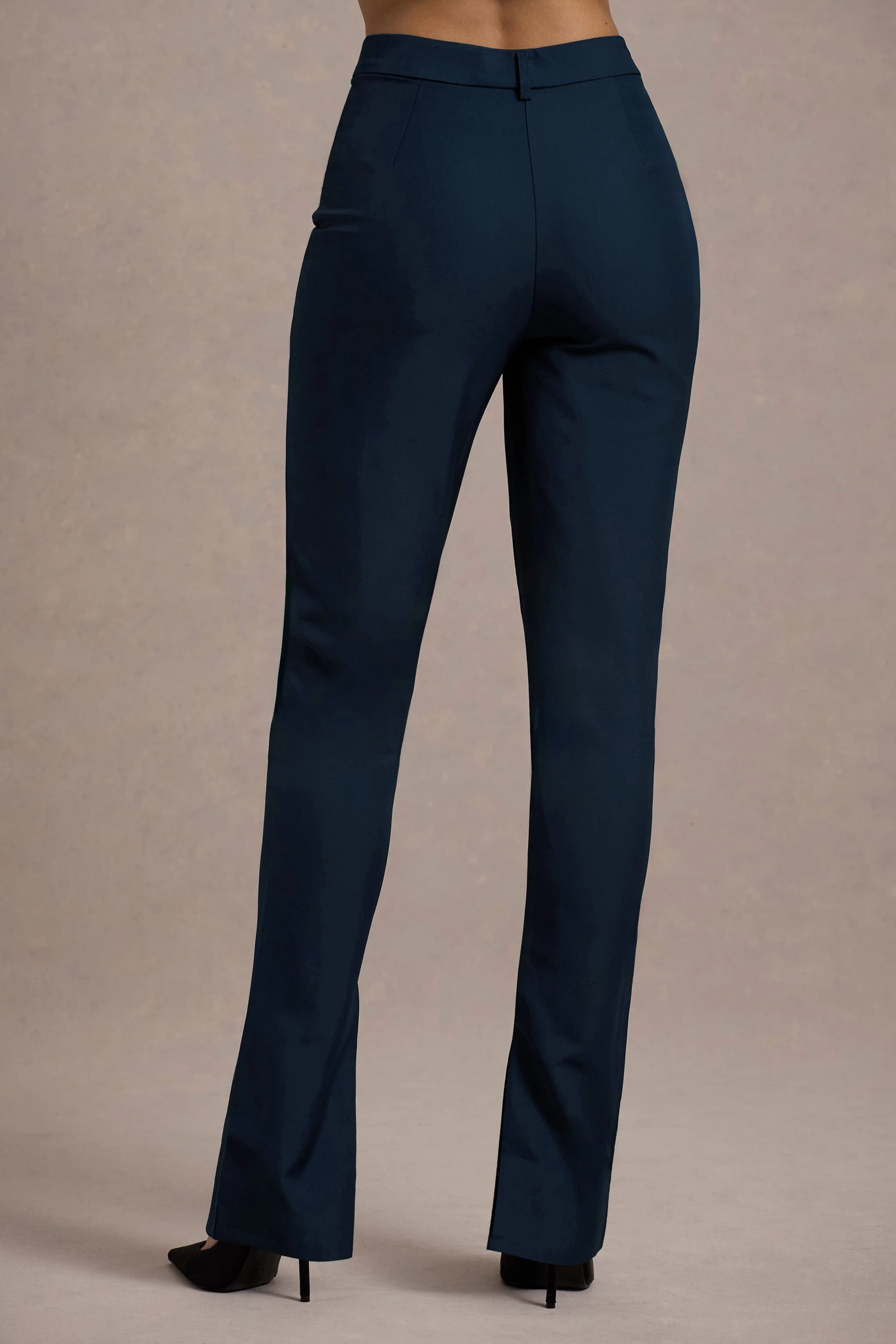Wonder Woman | Marineblauwe Getailleerde Broeken Met Zoom Splits En Hoge Taille - Image 2