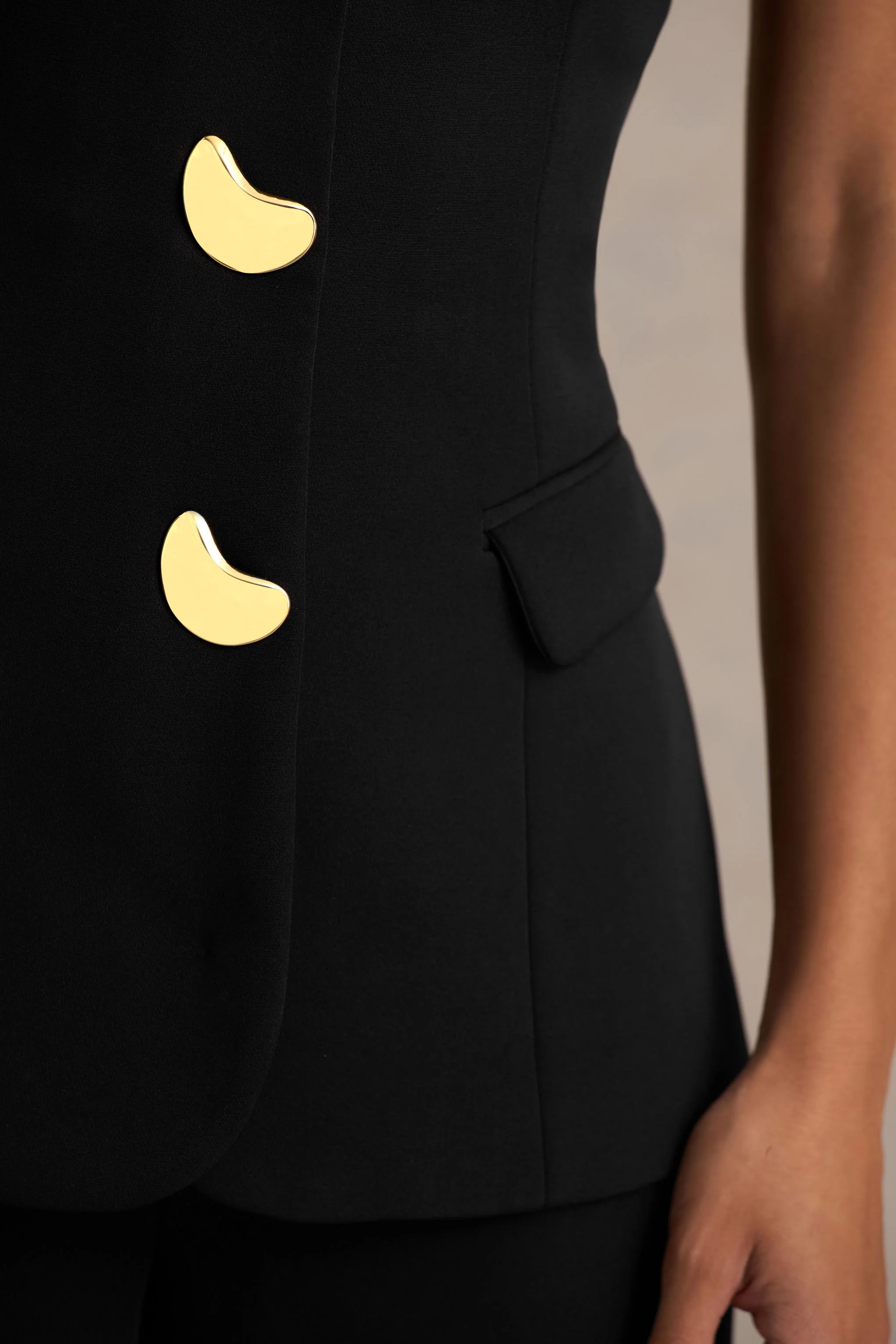 Zoey | Zwarte Bandeau Hals Jumpsuit - Image 7